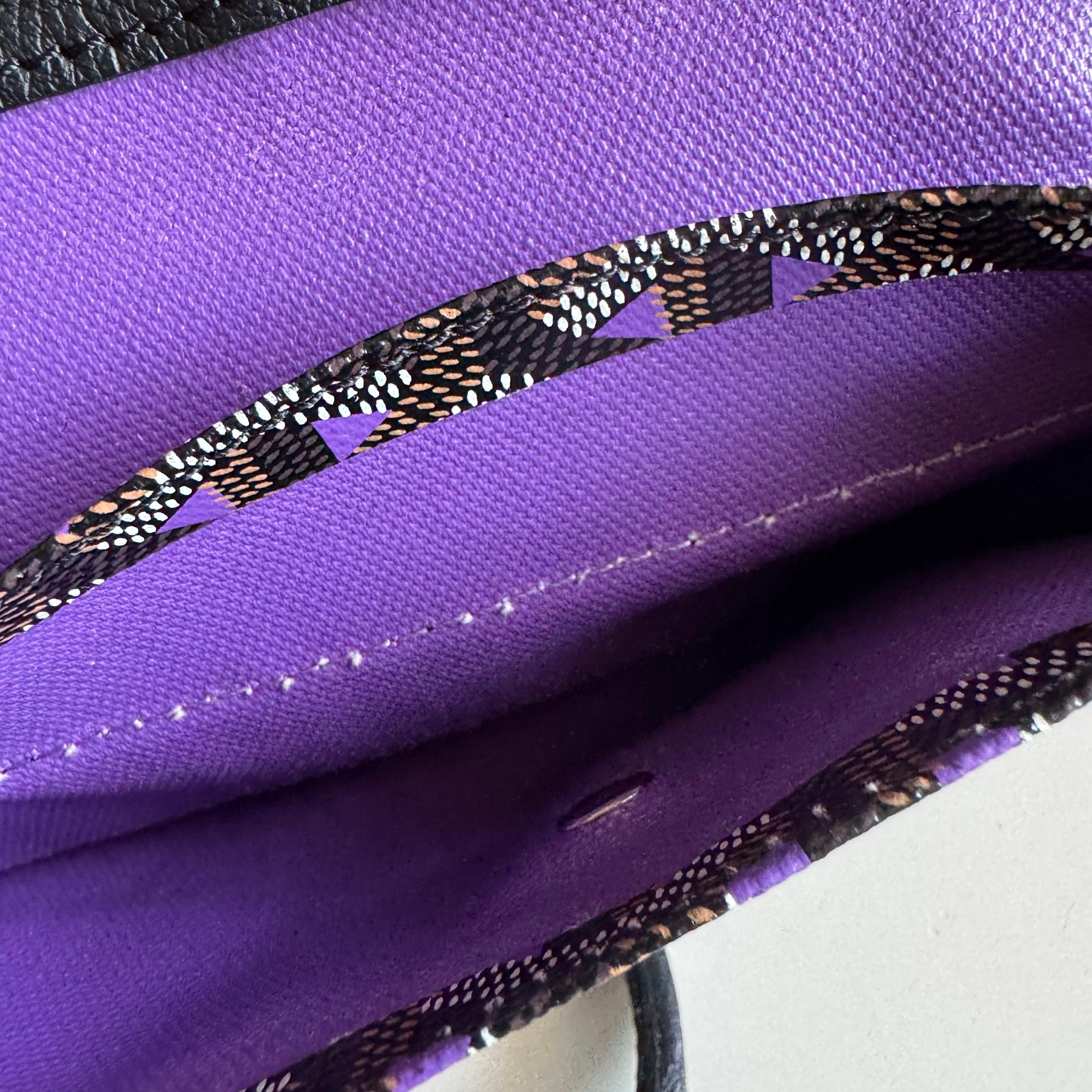 Goyard Special Edition Saint Louis PM Tote Medium Black Violet 2020 en vente 14