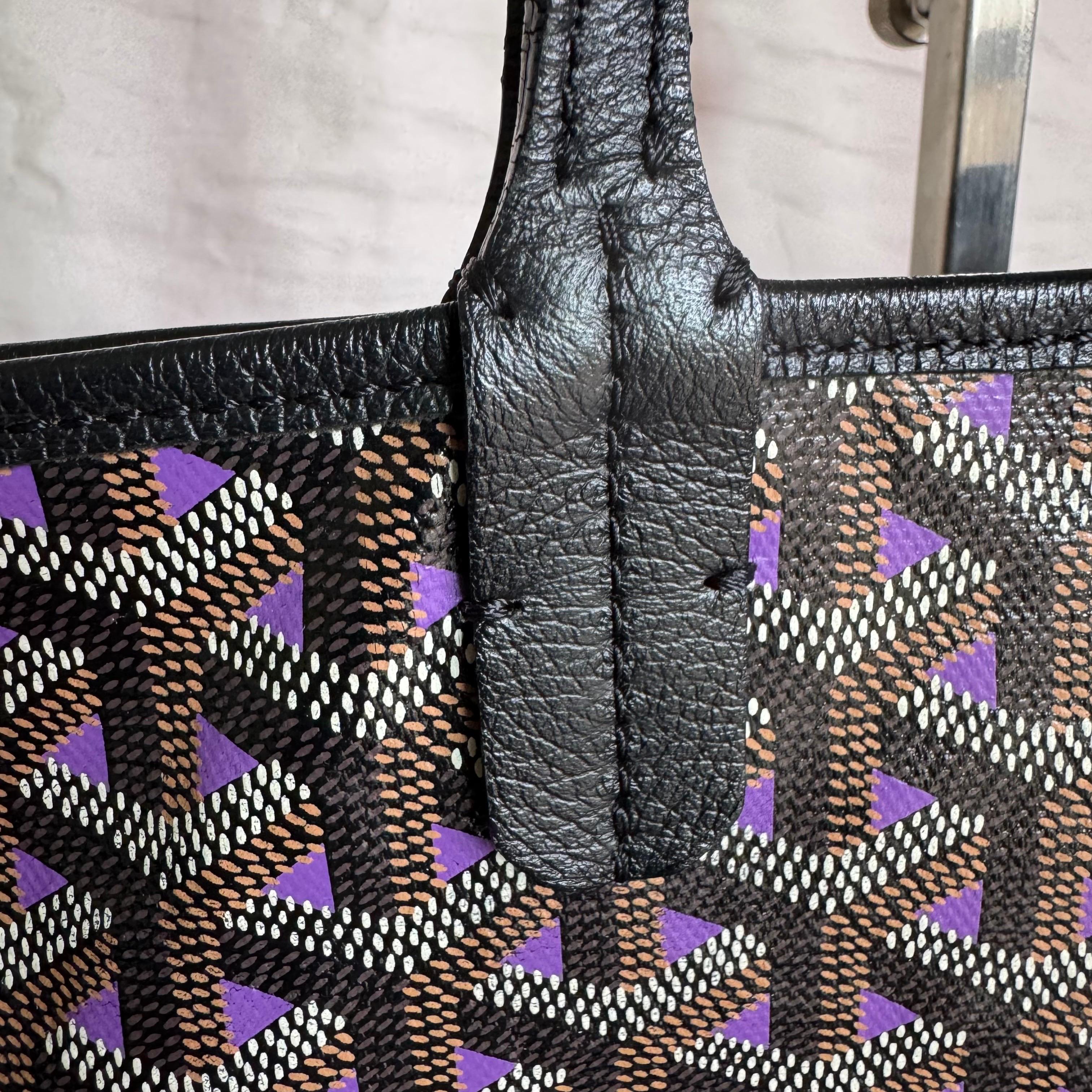 Goyard Special Edition Saint Louis PM Tote Medium Black Violet 2020 en vente 15