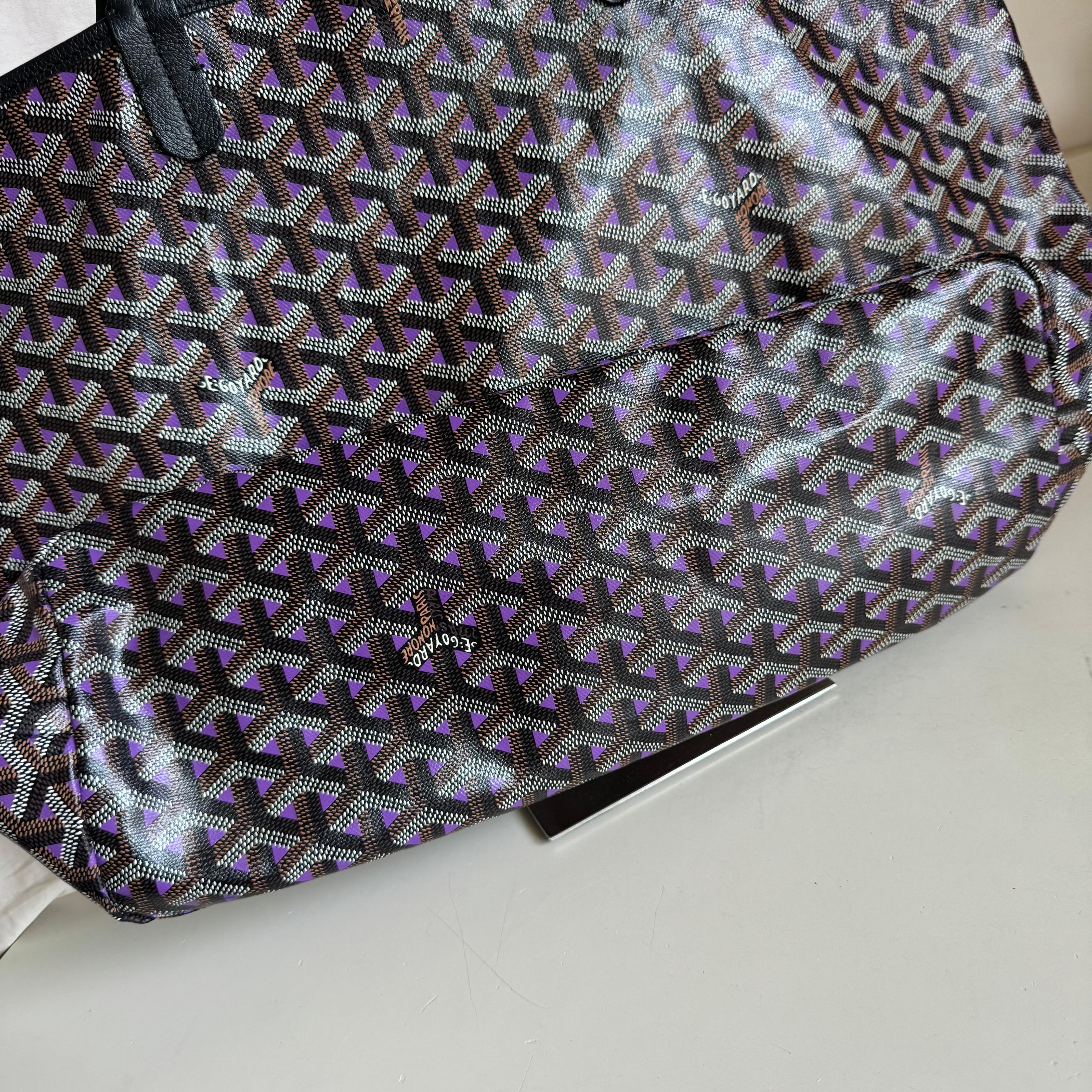 Goyard Special Edition Saint Louis PM Tote Medium Black Violet 2020 en vente 2