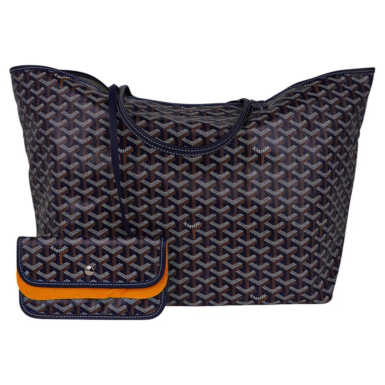 Goyard Louis GM Bag Navy Blue Chevron Tote at 1stDibs goyard