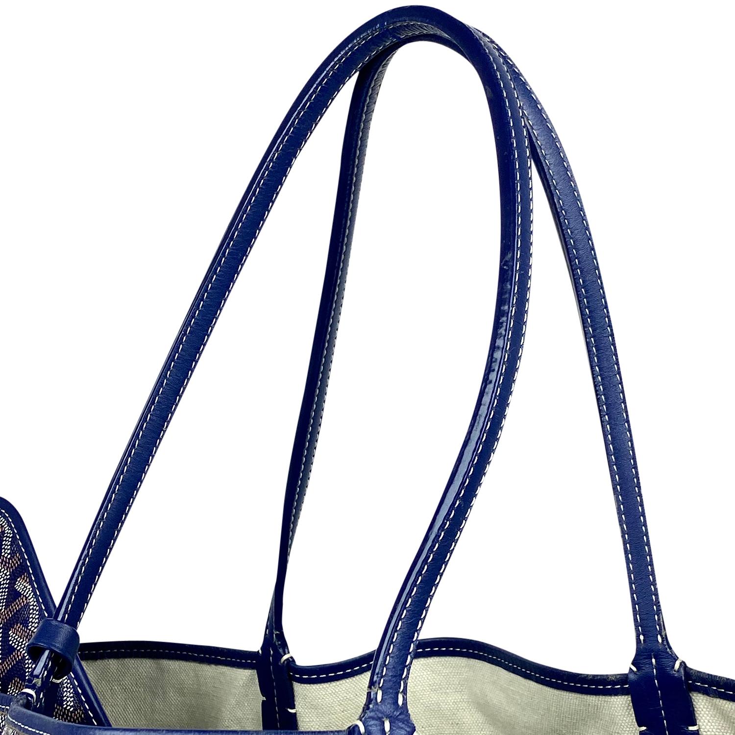 Goyard St. Louis GM Blue and multicolor Tote In Good Condition For Sale In Sundbyberg, SE