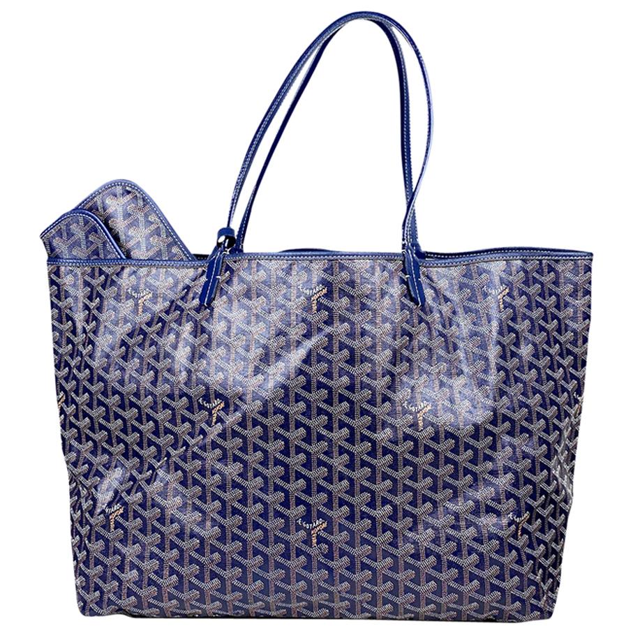 Goyard St. Louis GM Blue and multicolor Tote For Sale