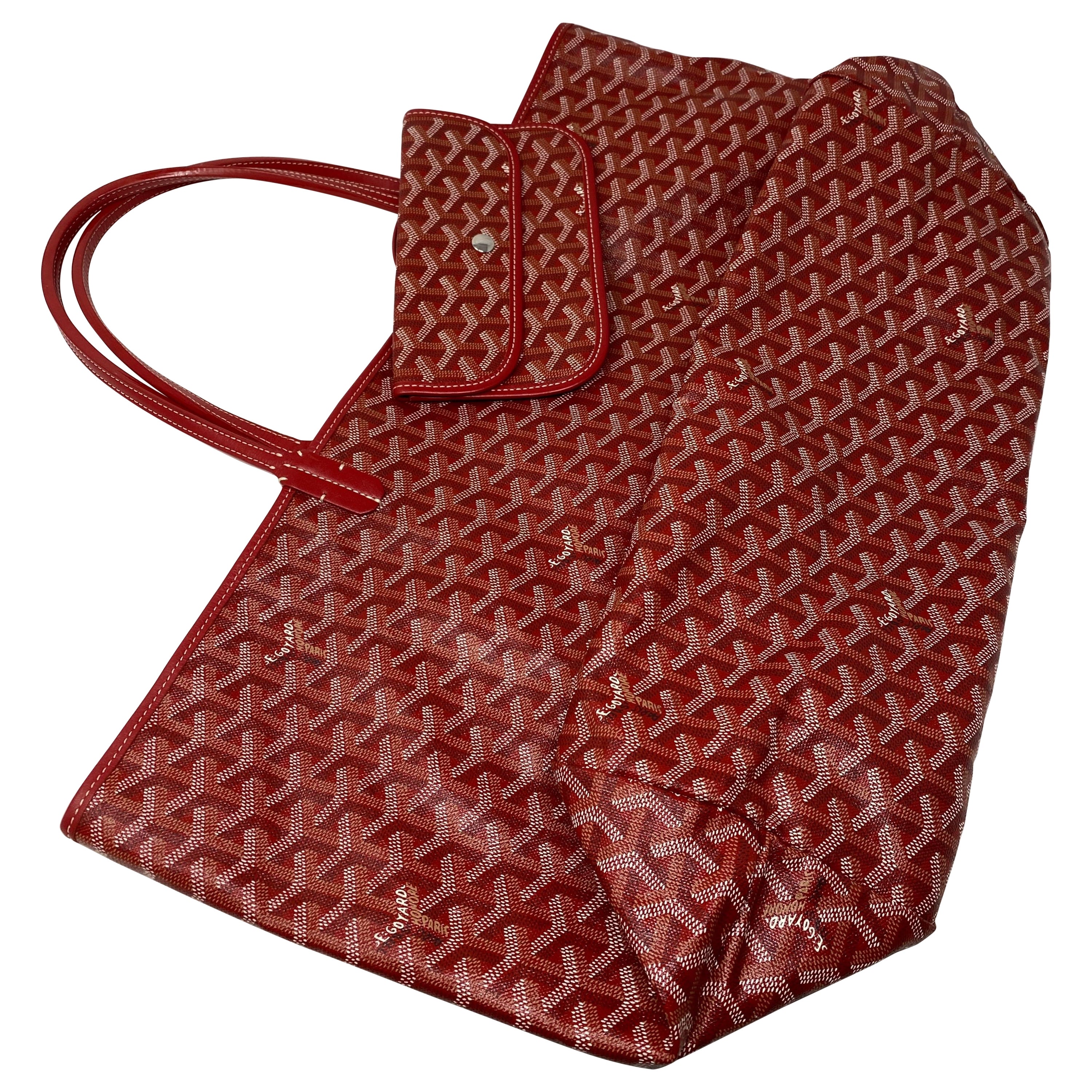 Goyard St. Louis GM Red Tote Bag