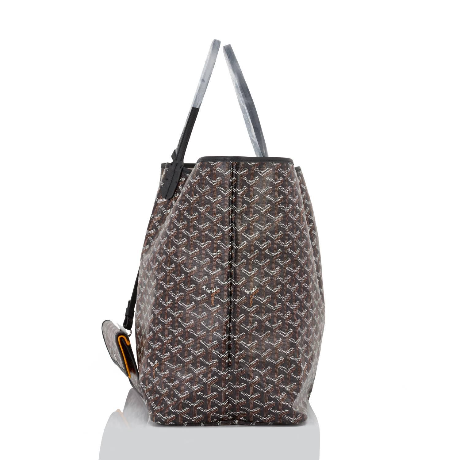 Goyard St Louis GM Tote Schwarz Chevron Tasche Chic im Zustand „Neu“ in New York, NY