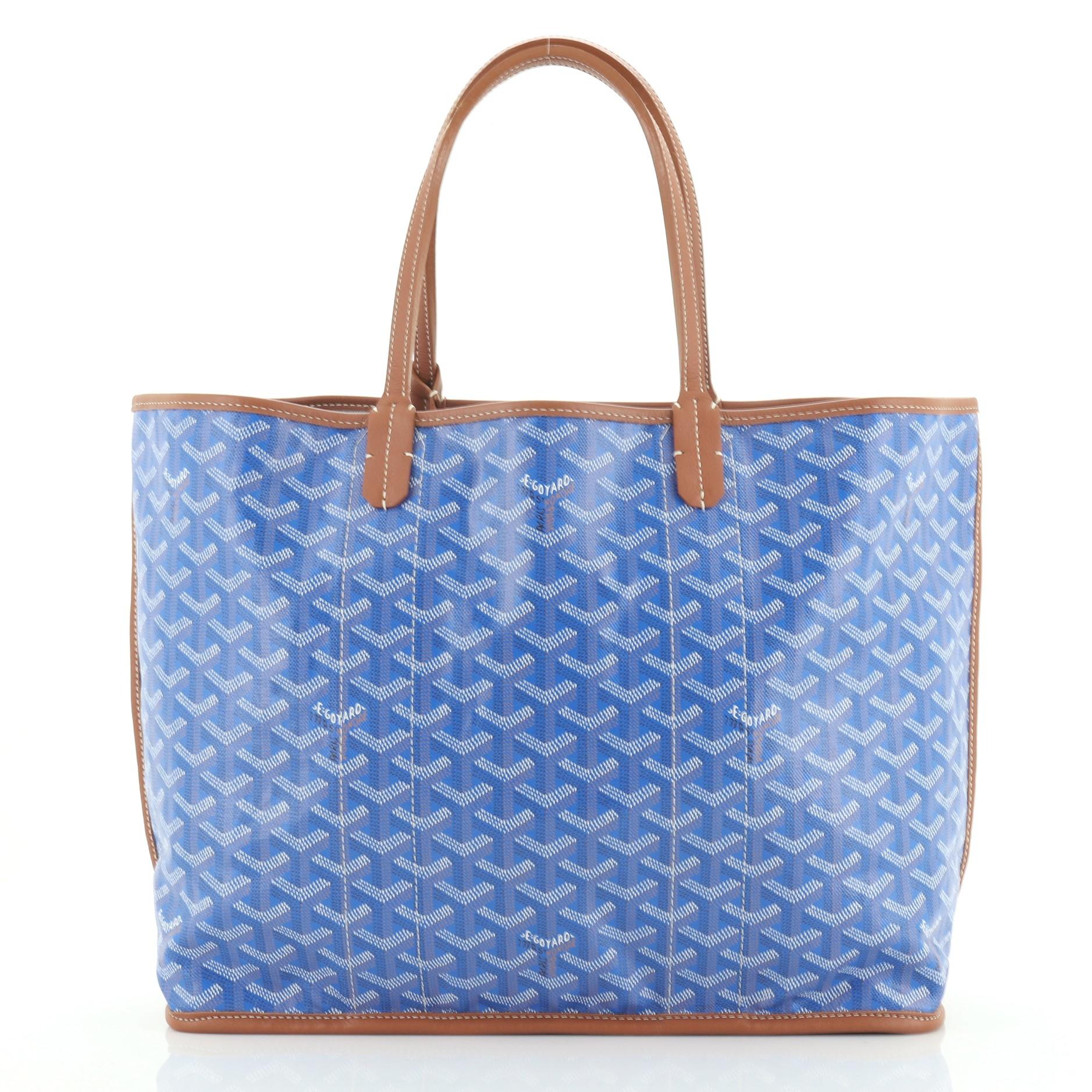 Goyard St. Louis Pertuis Tote Coated Canvas PM In Good Condition In NY, NY
