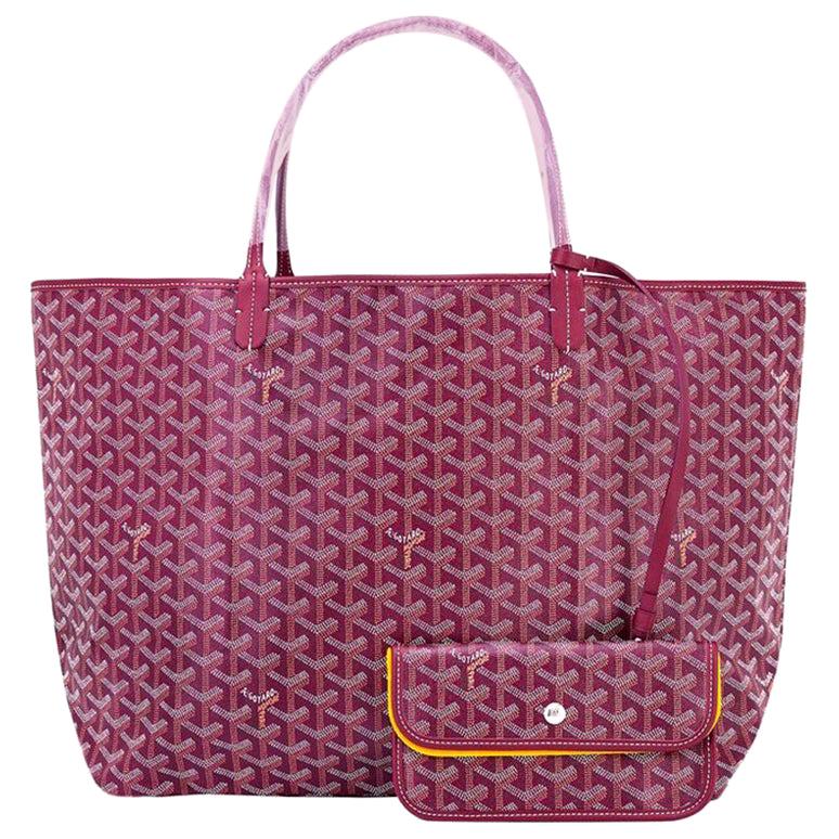 Goyard St Louis Tote Burgundy Chevron Bag GM