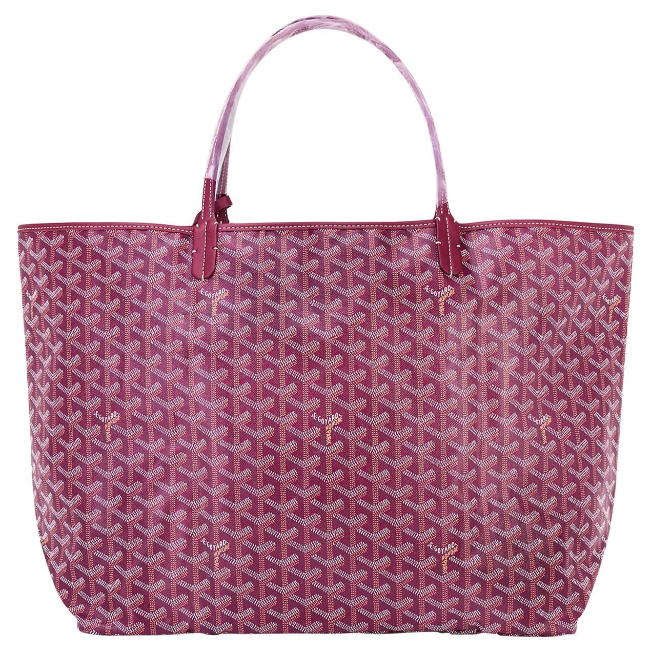 Women's or Men's Goyard St Louis Tote Burgundy Chevron Bag GM NEW Gift For Sale