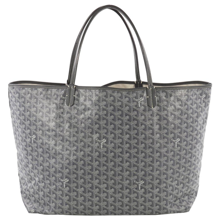 Goyard White Chevron St Louis PM Tote with Pouch 3gy516s For Sale