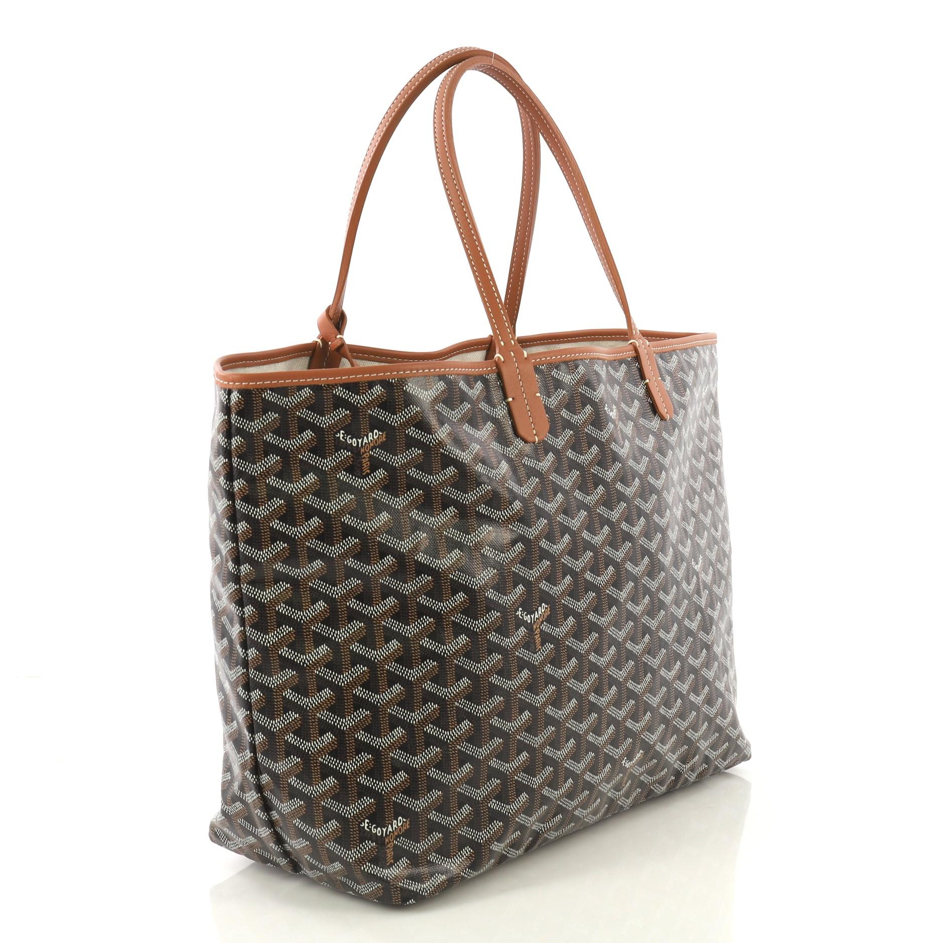 Black Goyard St. Louis Tote Coated Canvas PM