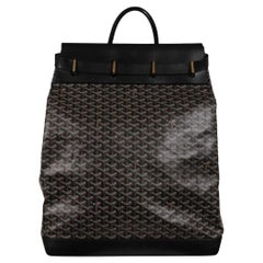 Goyard Steamer GM Schwarze Reisetasche aus Leder On Weekend Tote Weeekend Duffle Bag