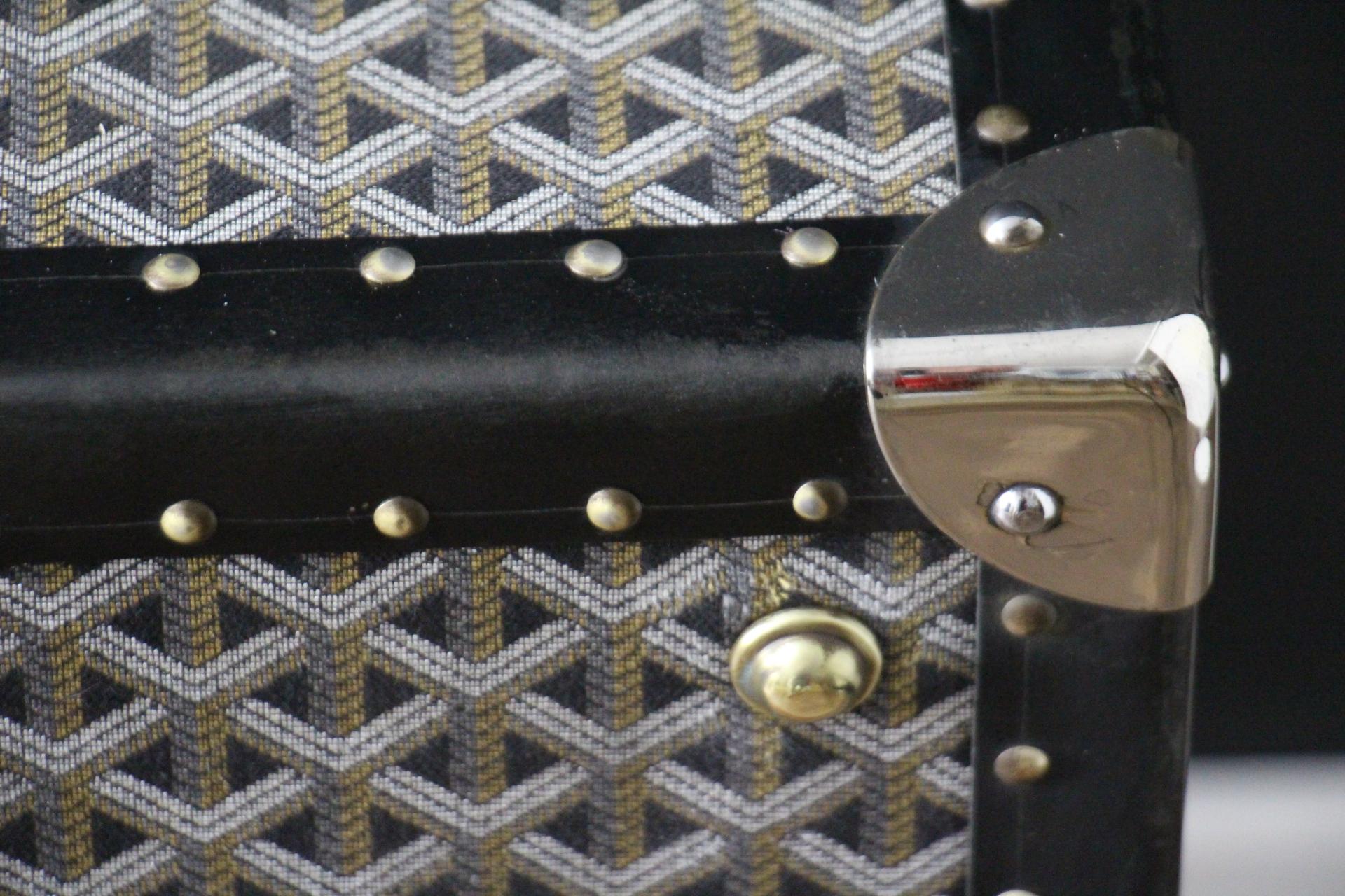 Baúl de vapor Goyard,  Baúl Goyard de 86 cm en lona Chevrons 9