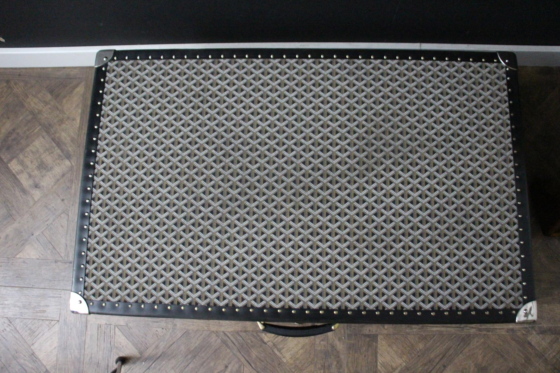 Baúl de vapor Goyard,  Baúl Goyard de 86 cm en lona Chevrons 10