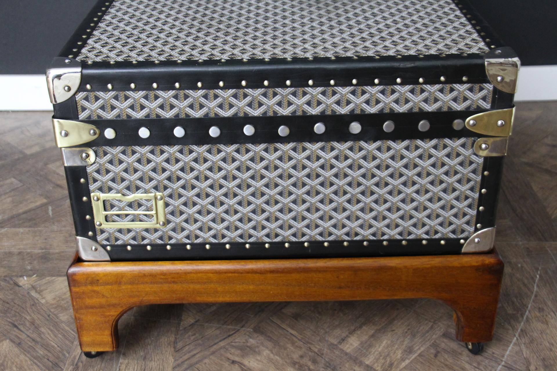 Baúl de vapor Goyard,  Baúl Goyard de 86 cm en lona Chevrons 11
