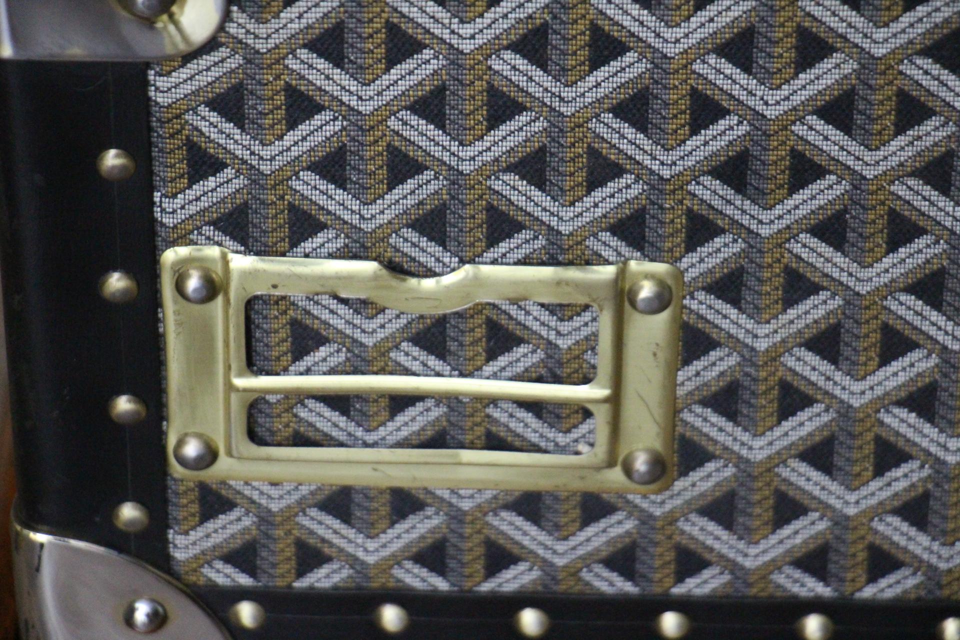 Baúl de vapor Goyard,  Baúl Goyard de 86 cm en lona Chevrons 1