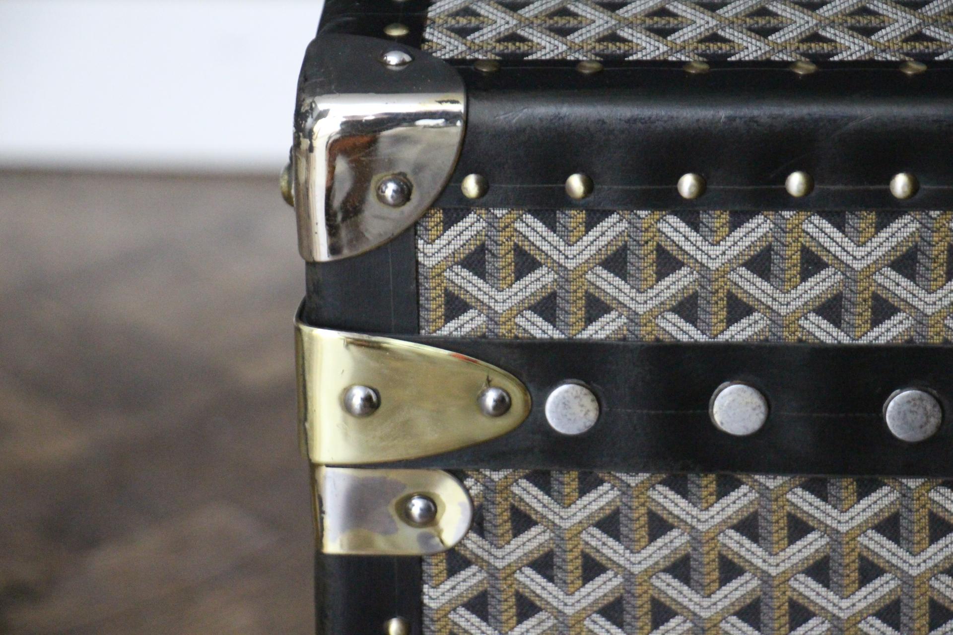 Baúl de vapor Goyard,  Baúl Goyard de 86 cm en lona Chevrons 2