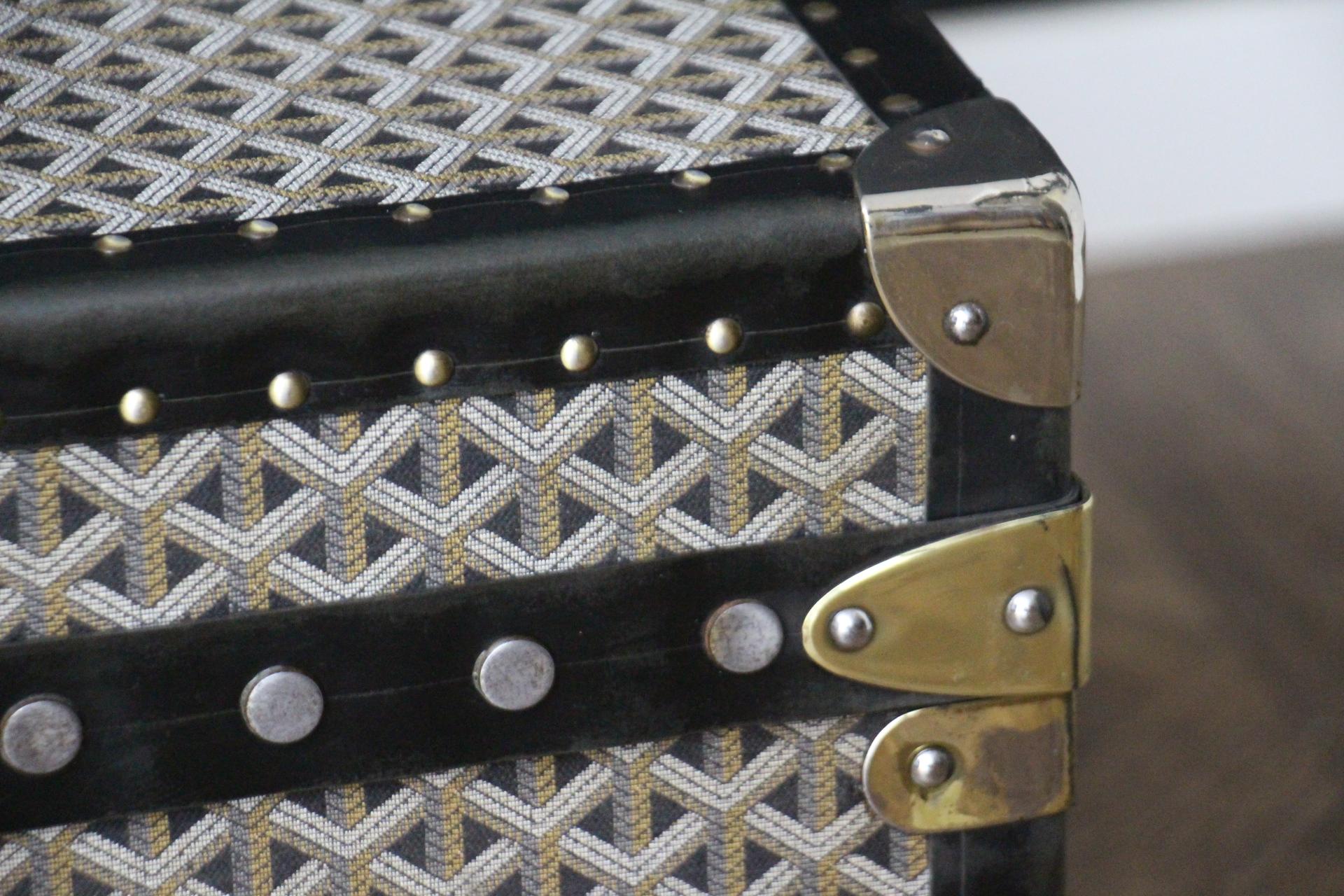 Baúl de vapor Goyard,  Baúl Goyard de 86 cm en lona Chevrons 3