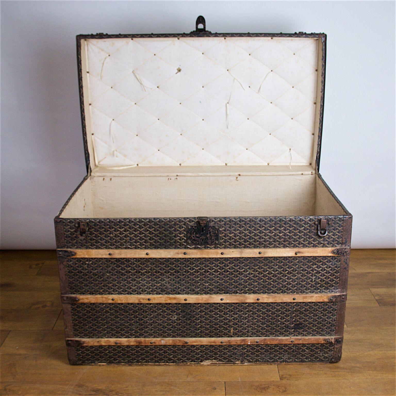 French Goyard Steamer Trunk For Sale