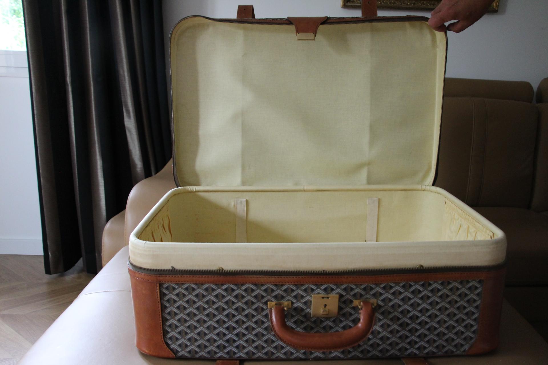 Goyard Suitcase, Goyard Steamer Trunk For Sale 4
