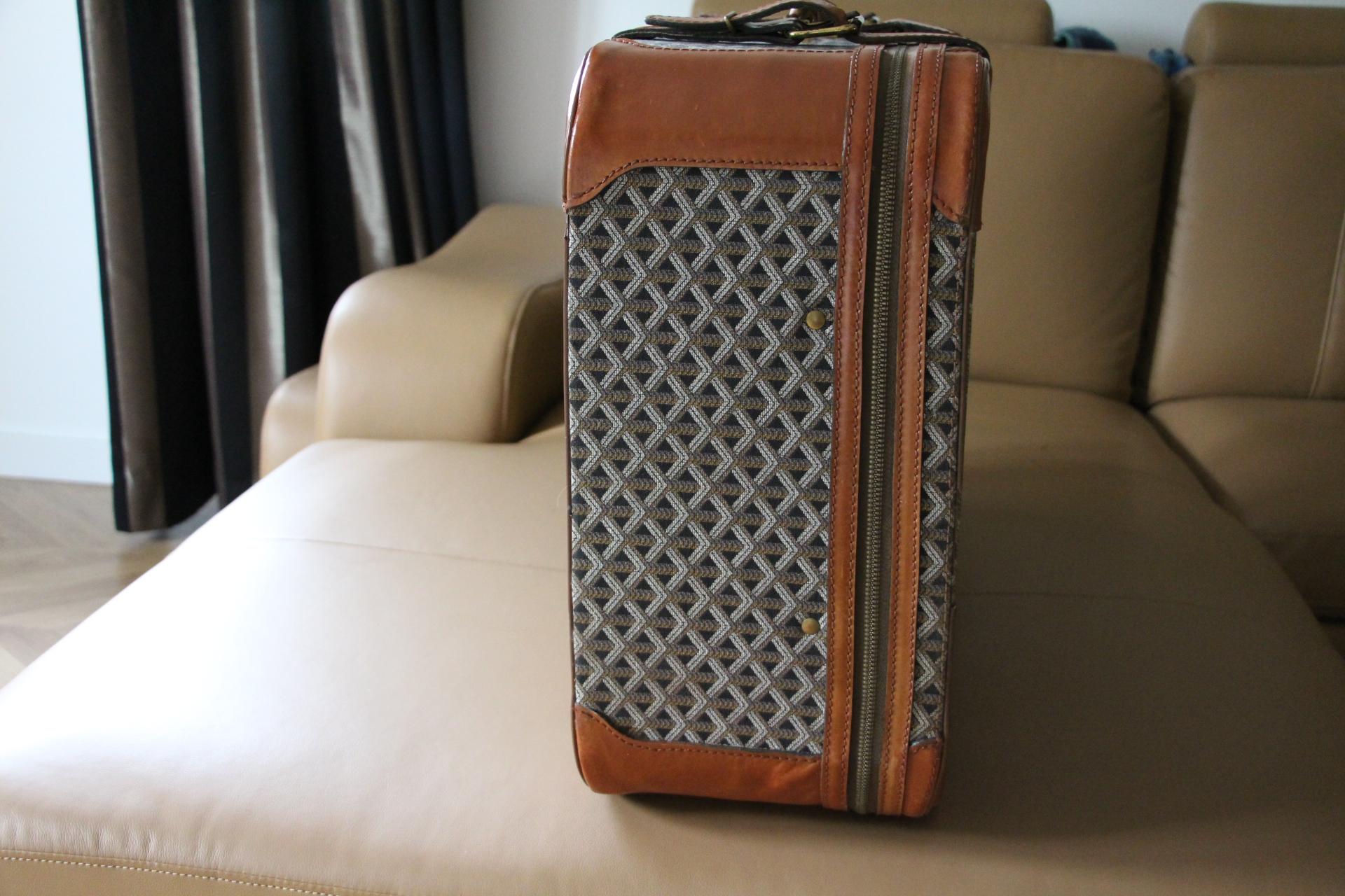 Gray Goyard Suitcase, Goyard Steamer Trunk For Sale