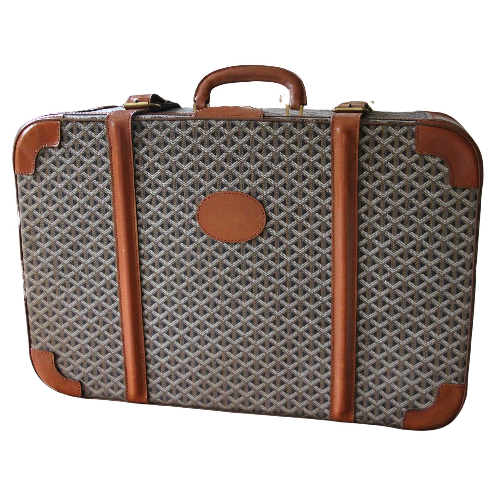 Goyard Suitcase, Goyard Steamer Trunk For Sale