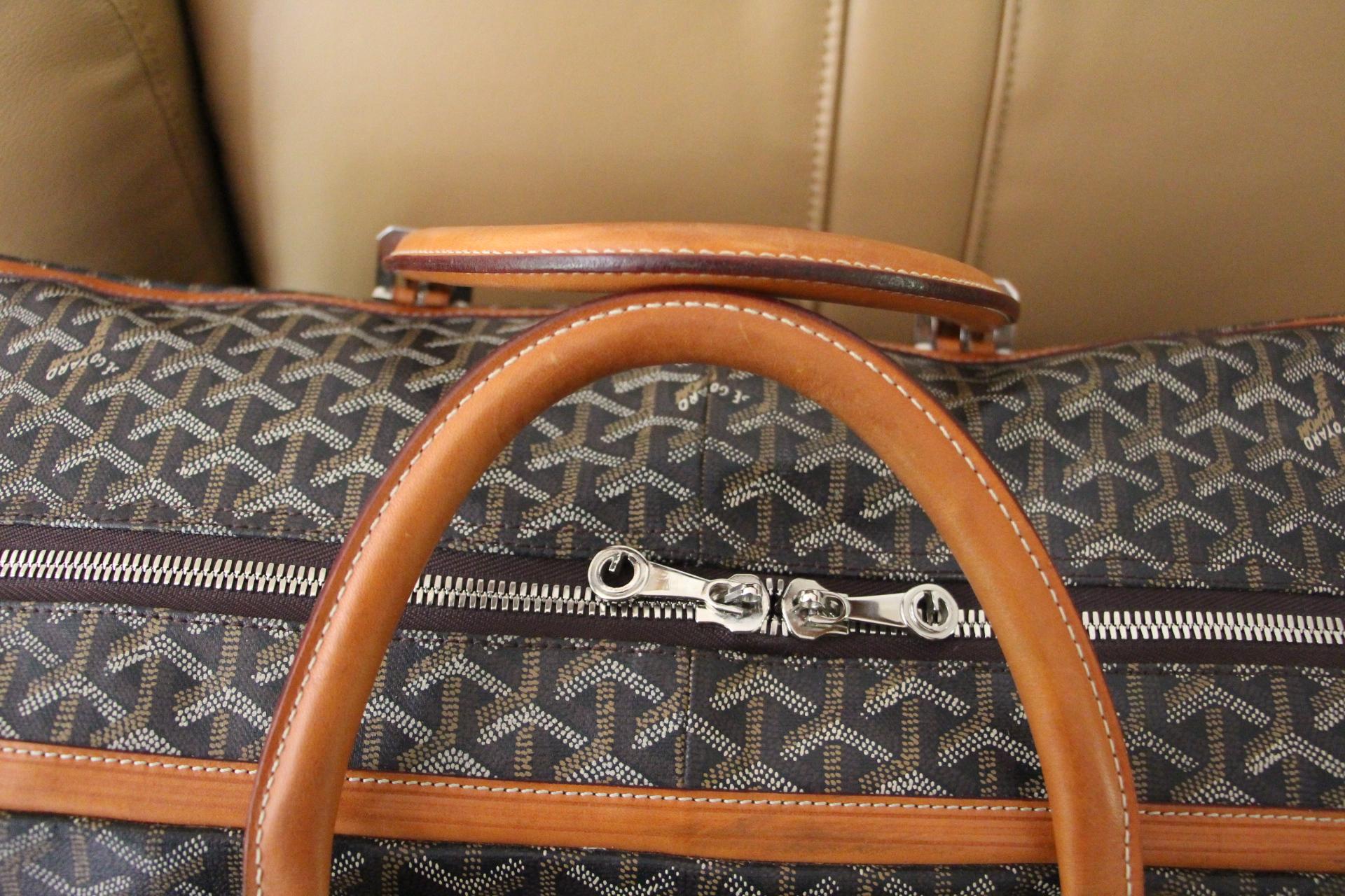 Gray Goyard Suitcase , Goyard Travel Bag, Goyard Duffle Bag