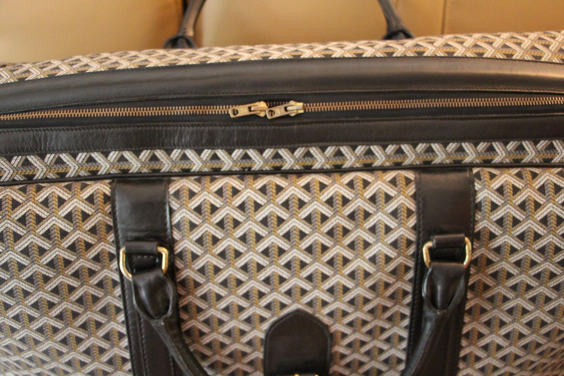 Goyard Suitcase in Woven Canvas, Goyard Steamer Trunk 5