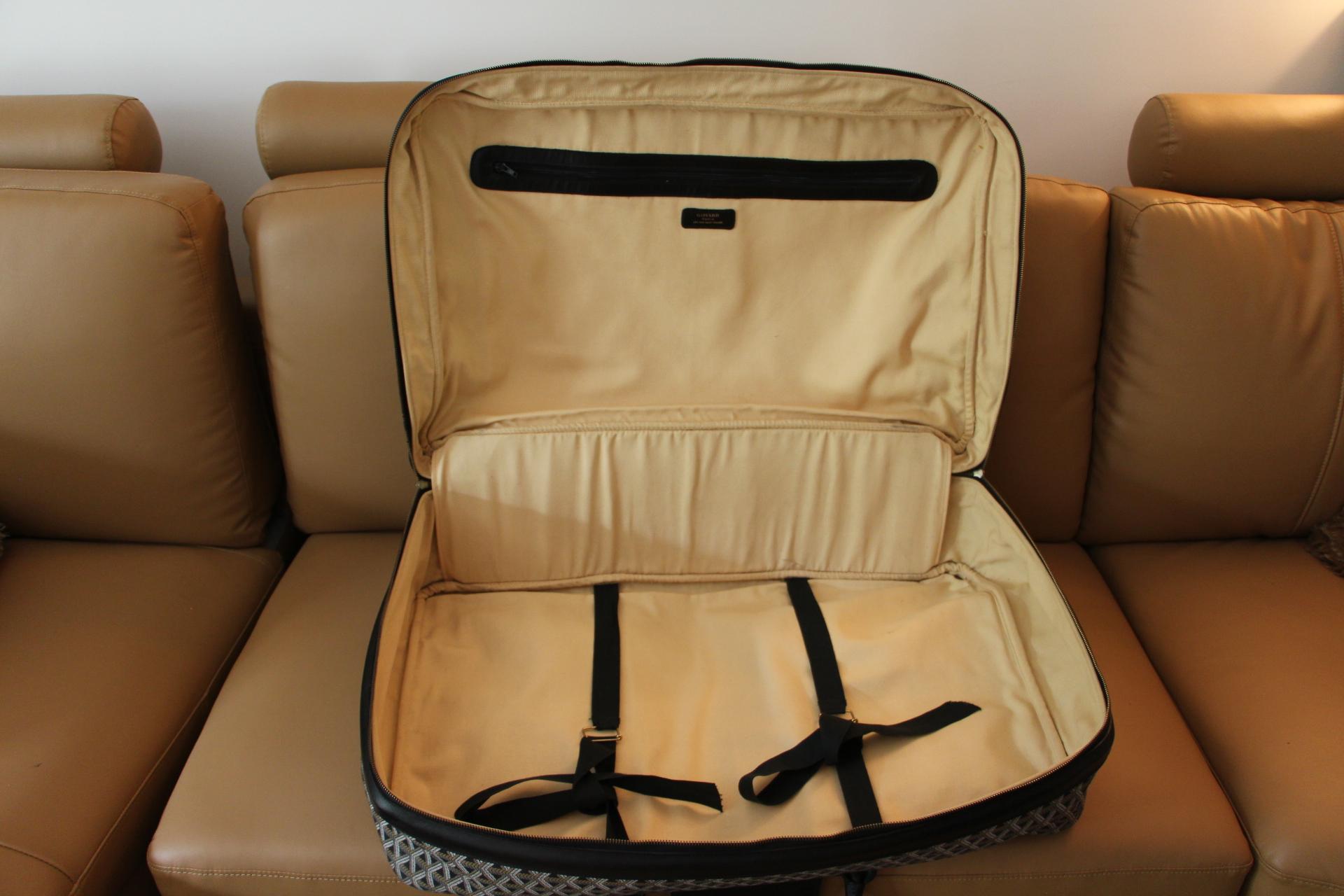 Goyard Suitcase in Woven Canvas, Goyard Steamer Trunk 6