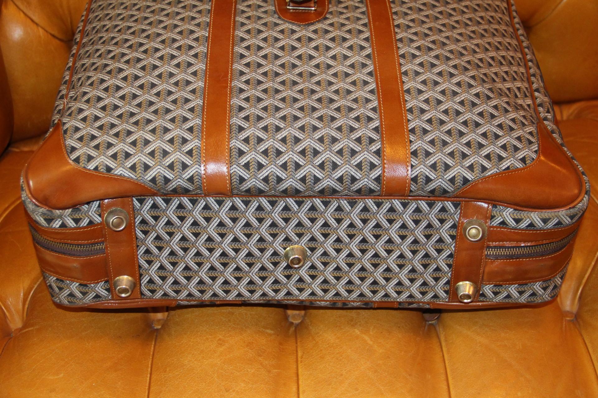 Maleta Goyard de lona tejida, baúl vaporizador Goyard, bolsa de viaje Goyard en venta 5
