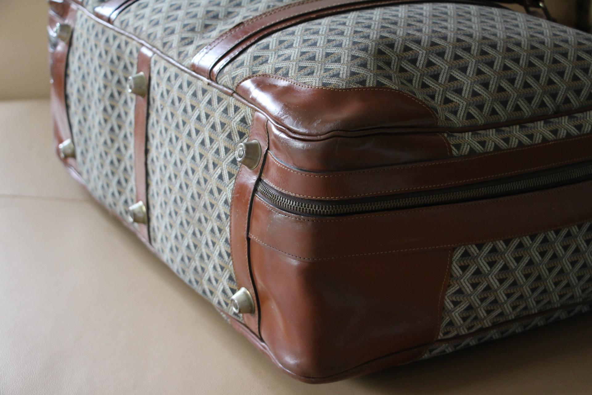 Goyard Suitcase in Woven Canvas, Goyard Steamer Trunk, Goyard Travel Bag 5