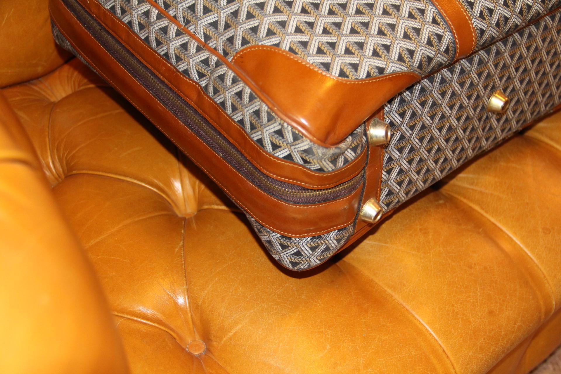 Maleta Goyard de lona tejida, baúl vaporizador Goyard, bolsa de viaje Goyard en venta 6
