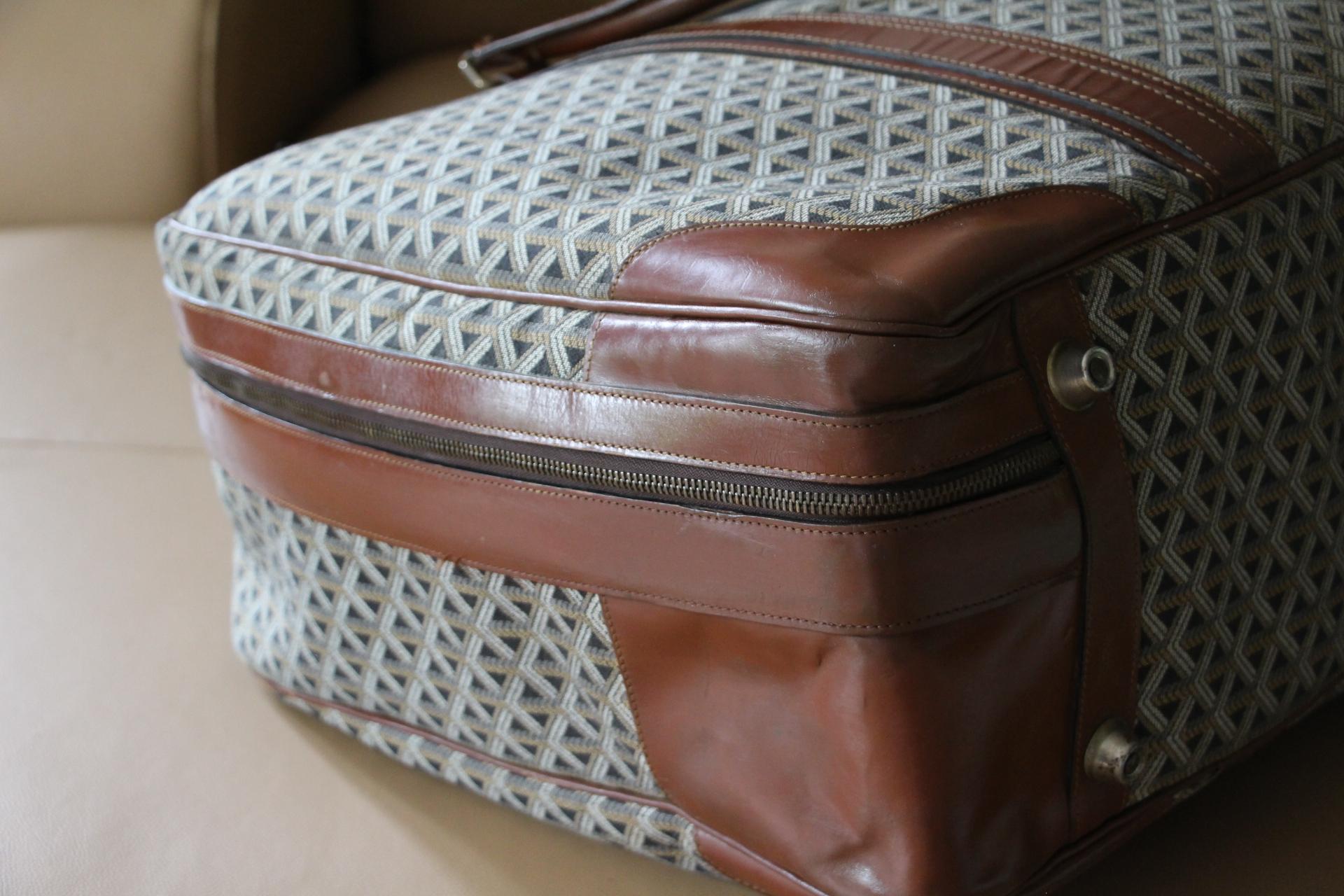 Goyard Suitcase in Woven Canvas, Goyard Steamer Trunk, Goyard Travel Bag 6
