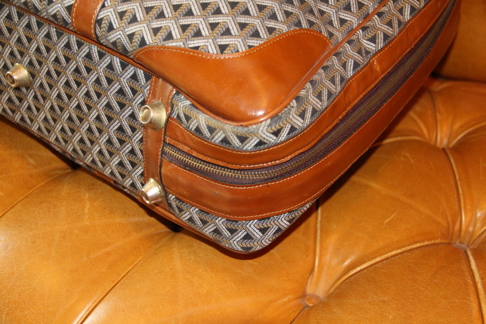 Maleta Goyard de lona tejida, baúl vaporizador Goyard, bolsa de viaje Goyard en venta 7