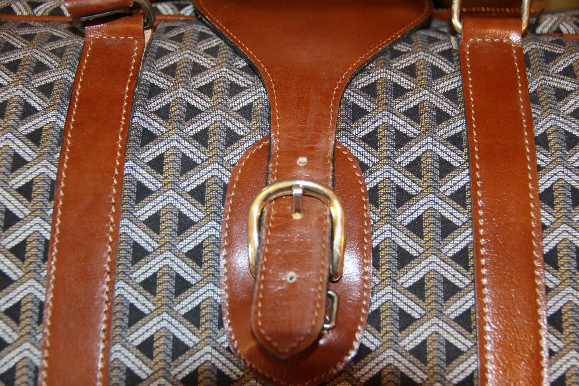 Maleta Goyard de lona tejida, baúl vaporizador Goyard, bolsa de viaje Goyard en venta 8