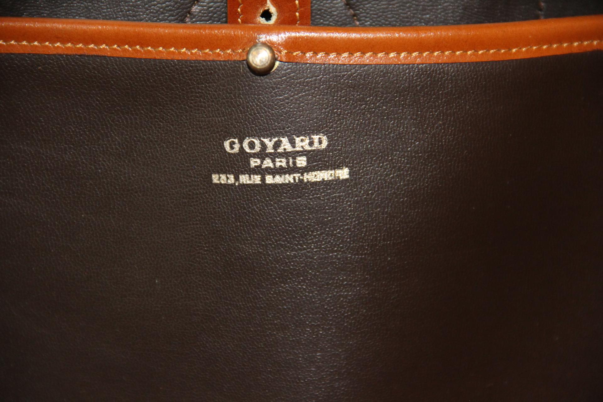 Maleta Goyard de lona tejida, baúl vaporizador Goyard, bolsa de viaje Goyard en venta 12