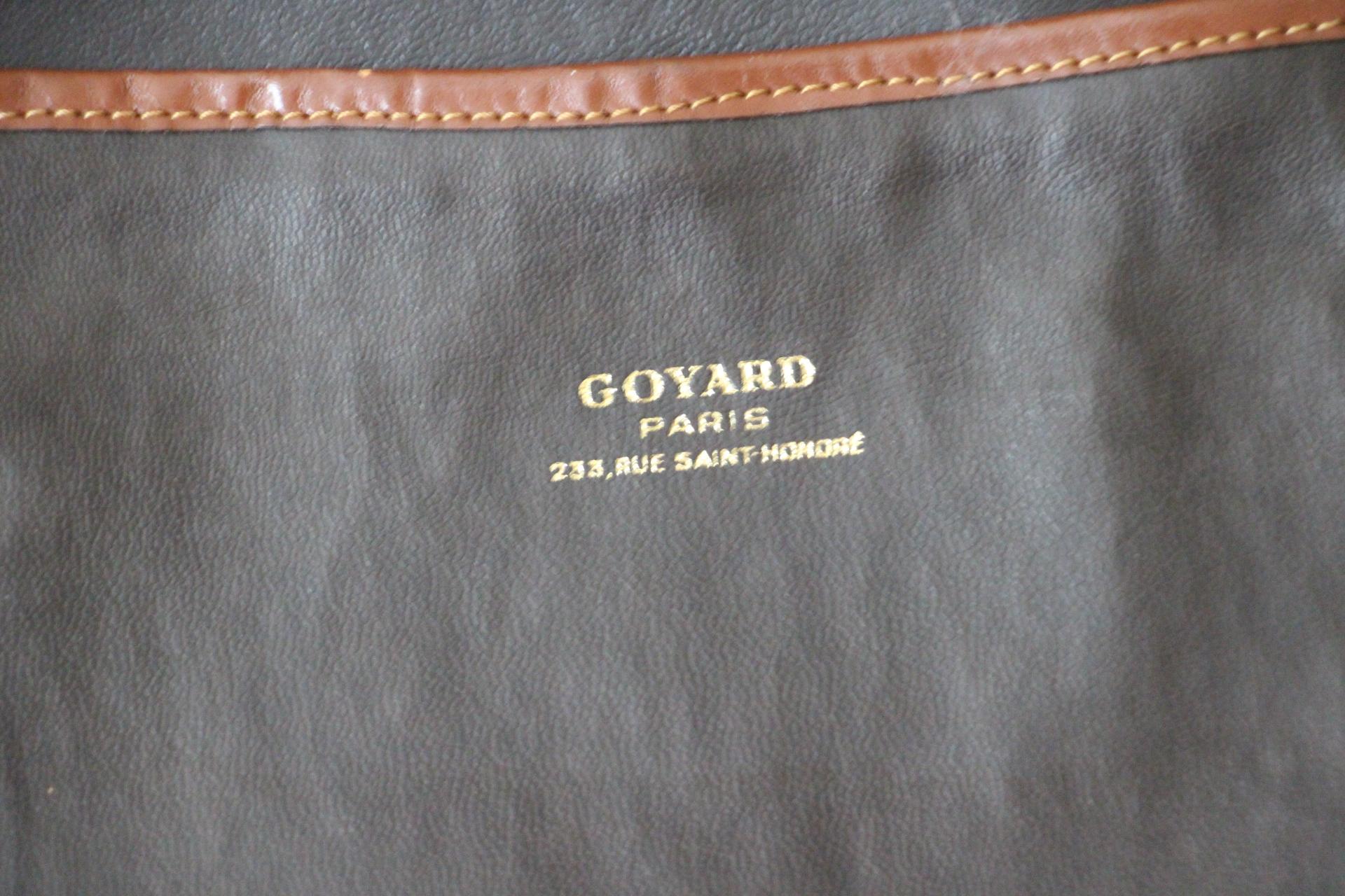 Goyard Suitcase in Woven Canvas, Goyard Steamer Trunk, Goyard Travel Bag 12