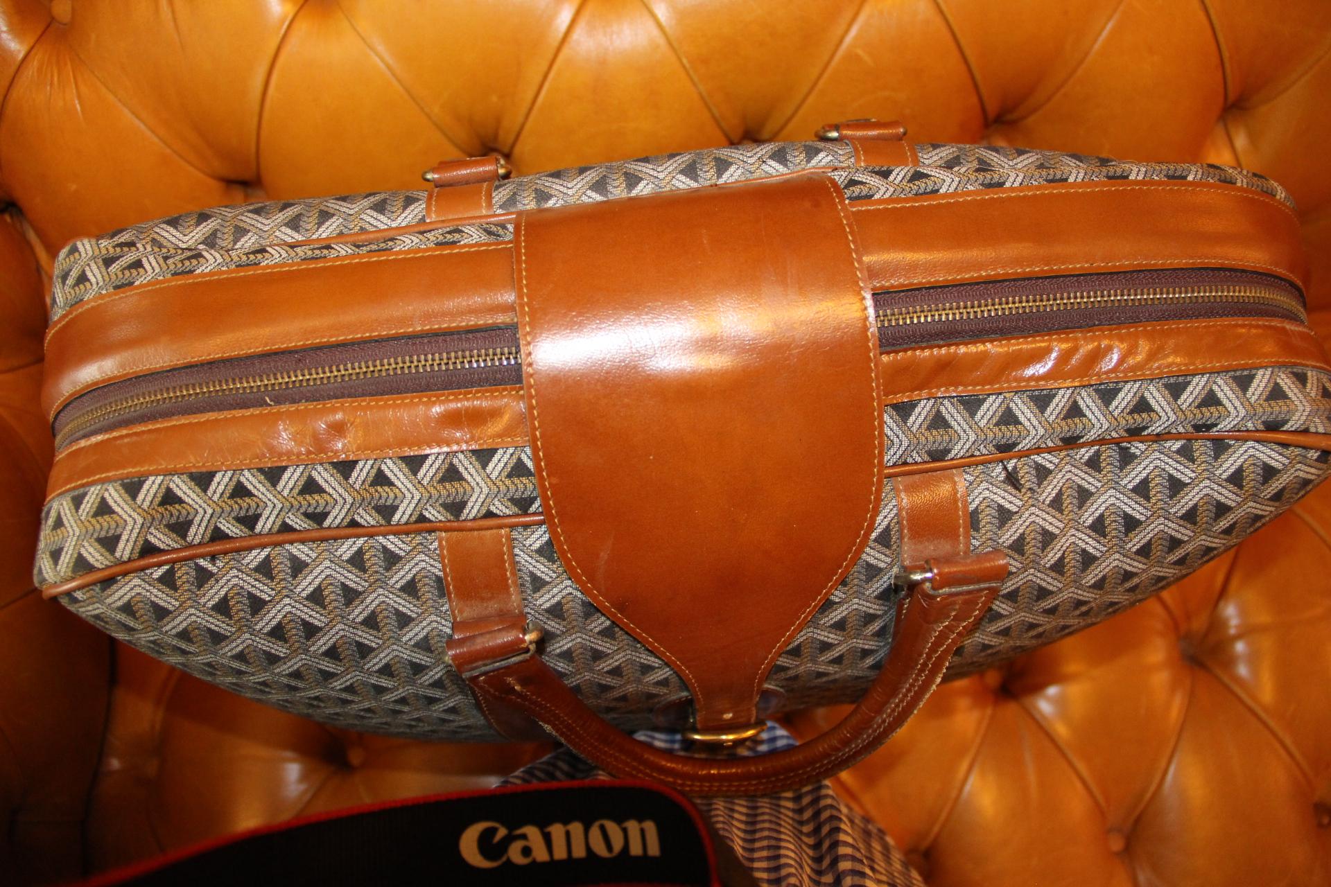 Maleta Goyard de lona tejida, baúl vaporizador Goyard, bolsa de viaje Goyard en venta 4