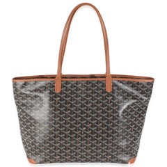 Goyard Tan Black Goyardine Canvas Artois MM