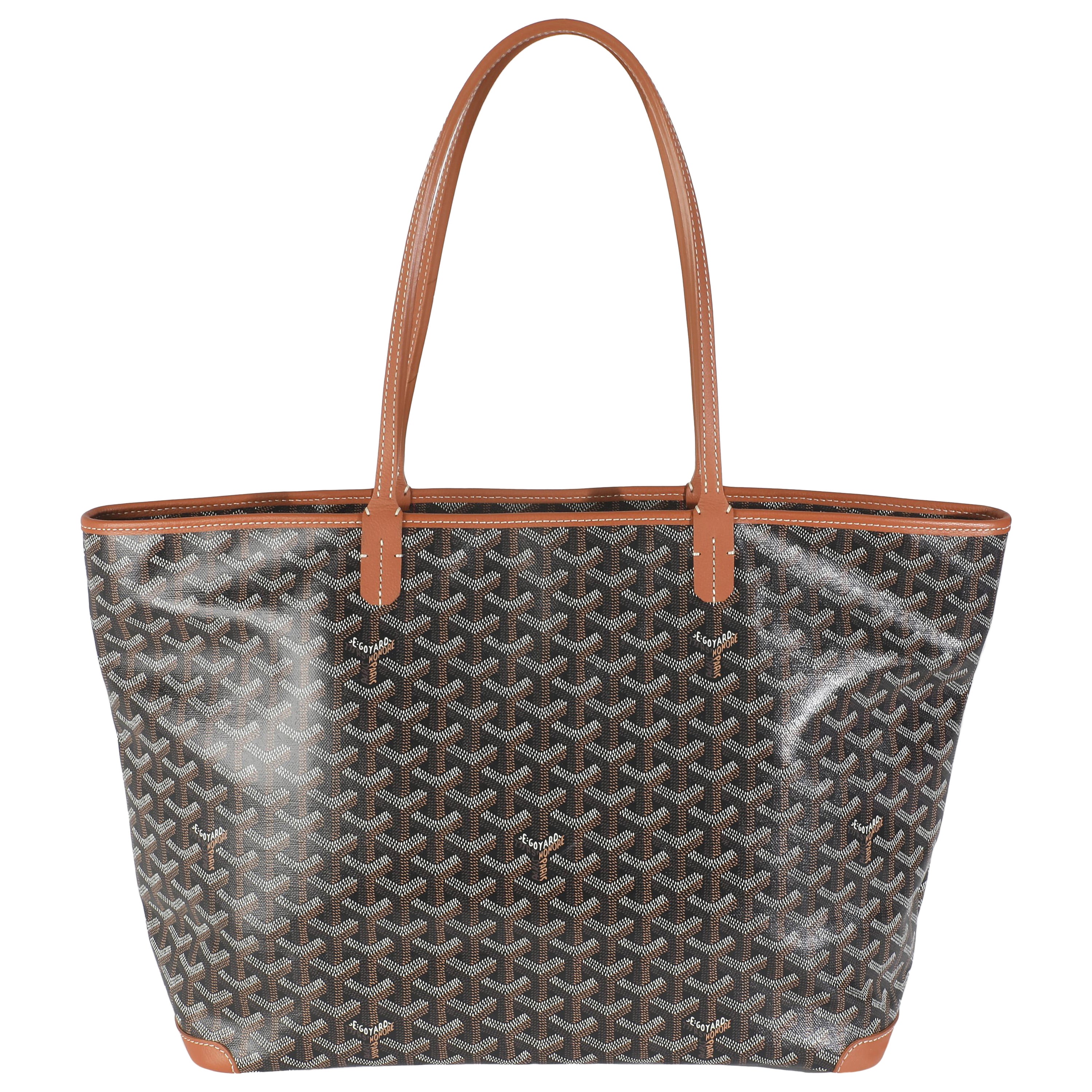 Goyard Lienzo Tan Negro Goyardine Artois MM en venta