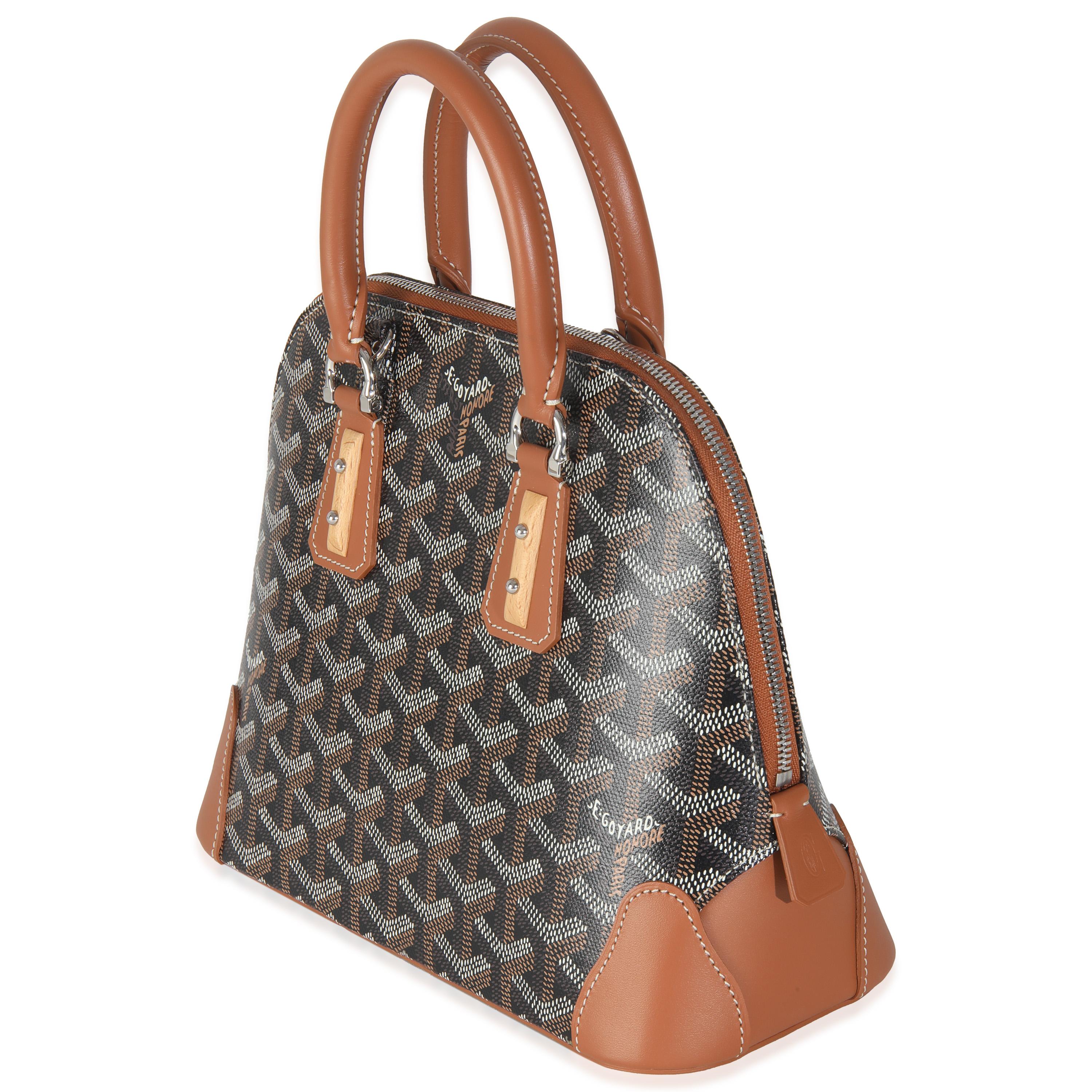Goyard Tan Schwarz Goyardine Canvas Mini Vendome im Zustand „Hervorragend“ im Angebot in New York, NY