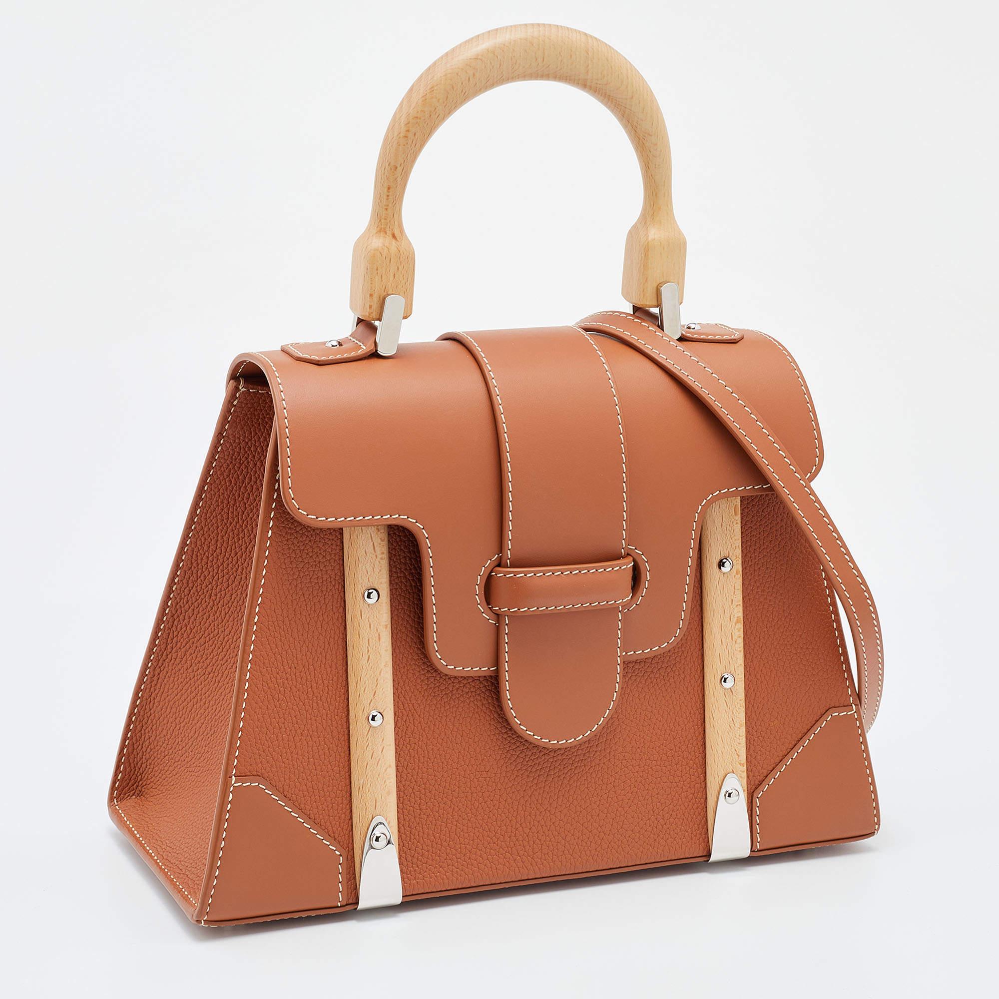 Women's Goyard Tan Leather PM Saigon Top Handle Bag