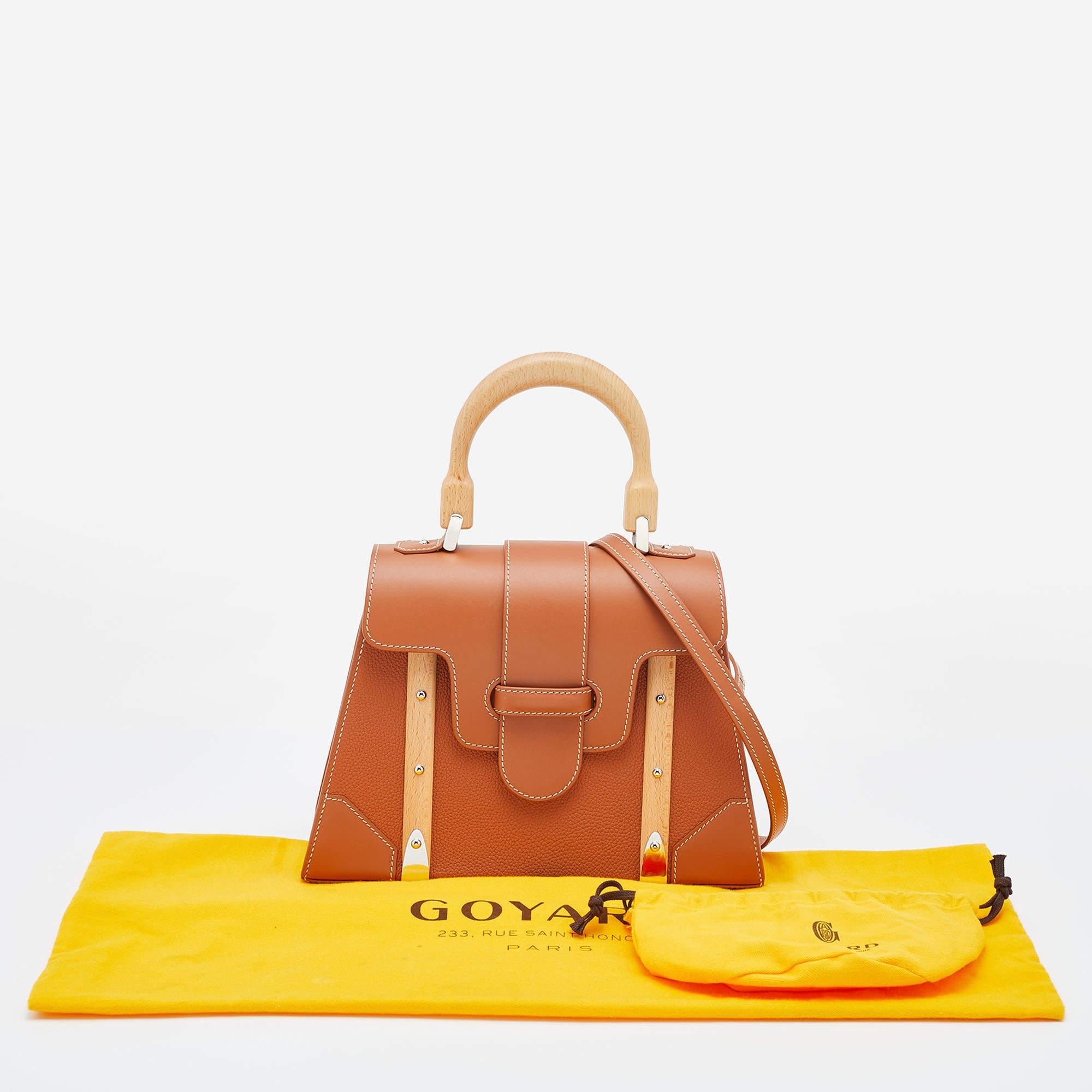 Goyard Tan Leather PM Saigon Top Handle Bag 2