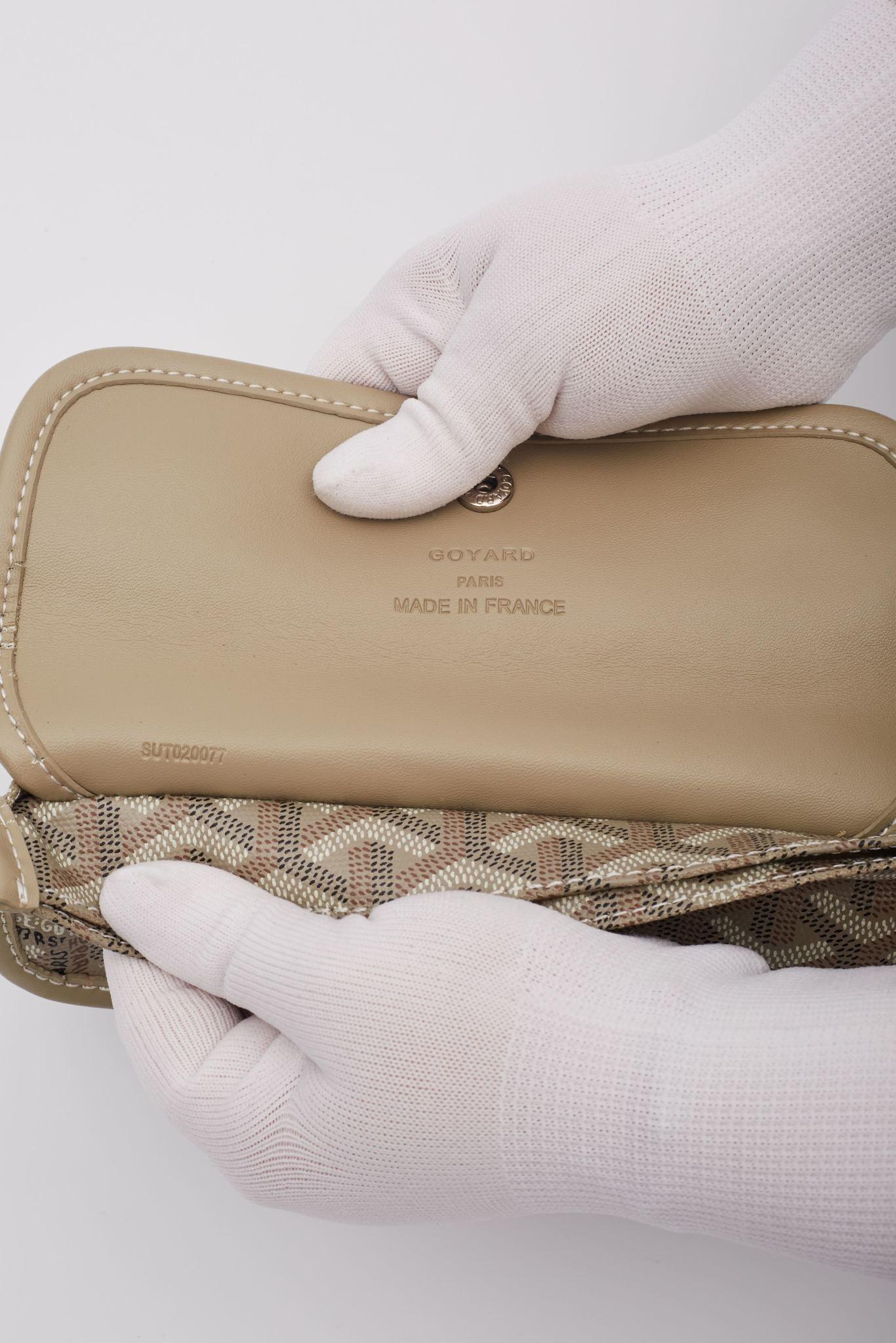 Goyard Taupe Goyardine St. Louis Pochette For Sale 2