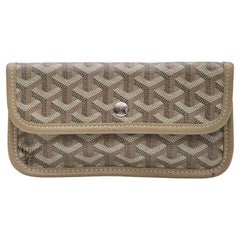 Used Goyard Taupe Goyardine St. Louis Pochette