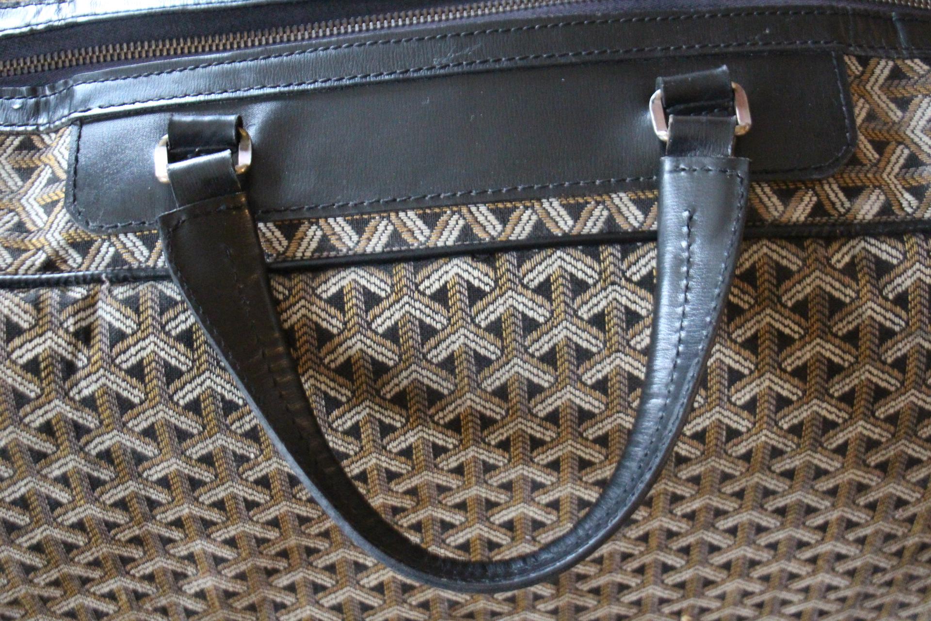 Goyard Travel Bag in Chevrons Woven Canvas, Large Goyard Bag For Sale 7