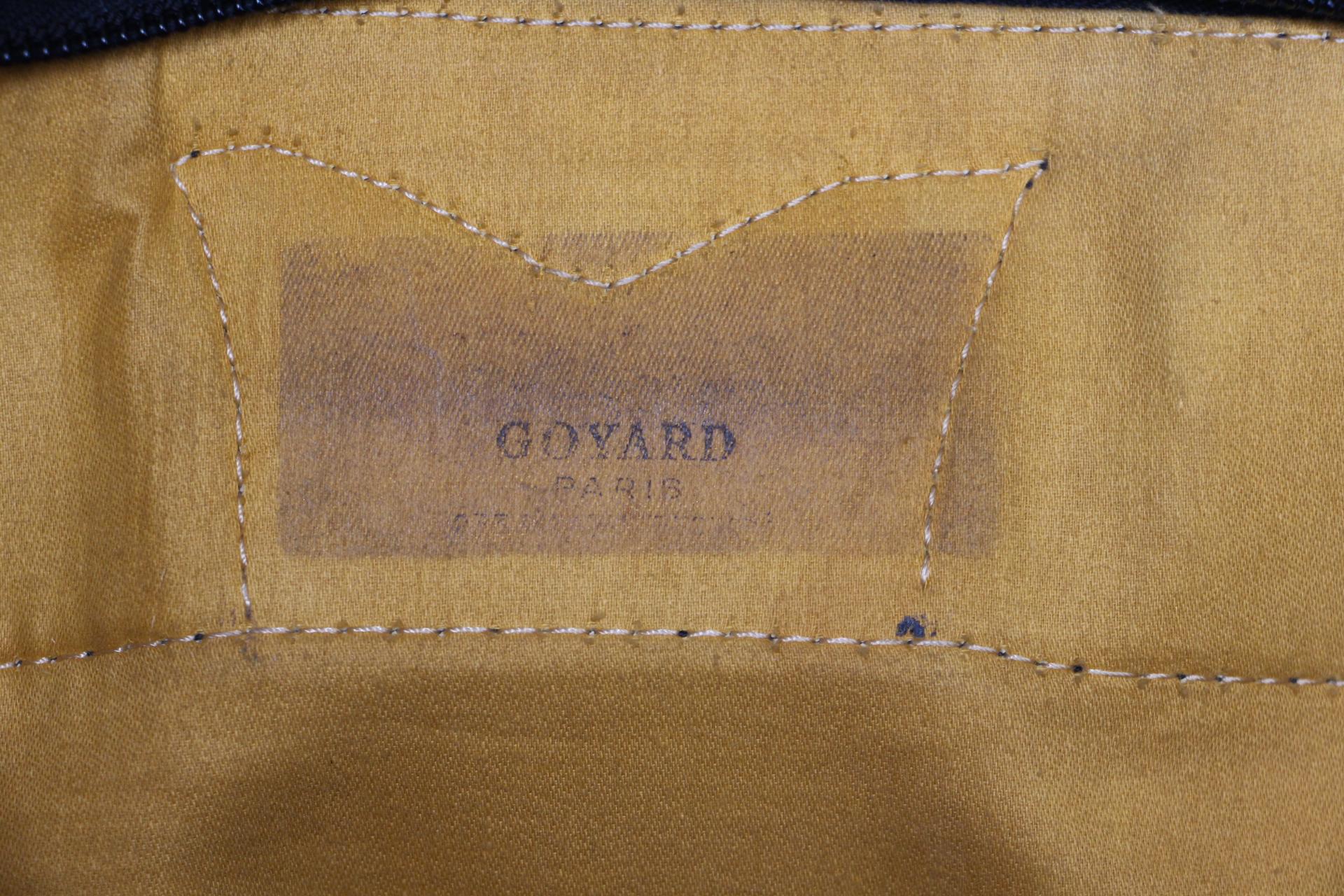 Goyard Travel Bag, Vintage Oversized Goyard Travel Bag Tote For Sale 11