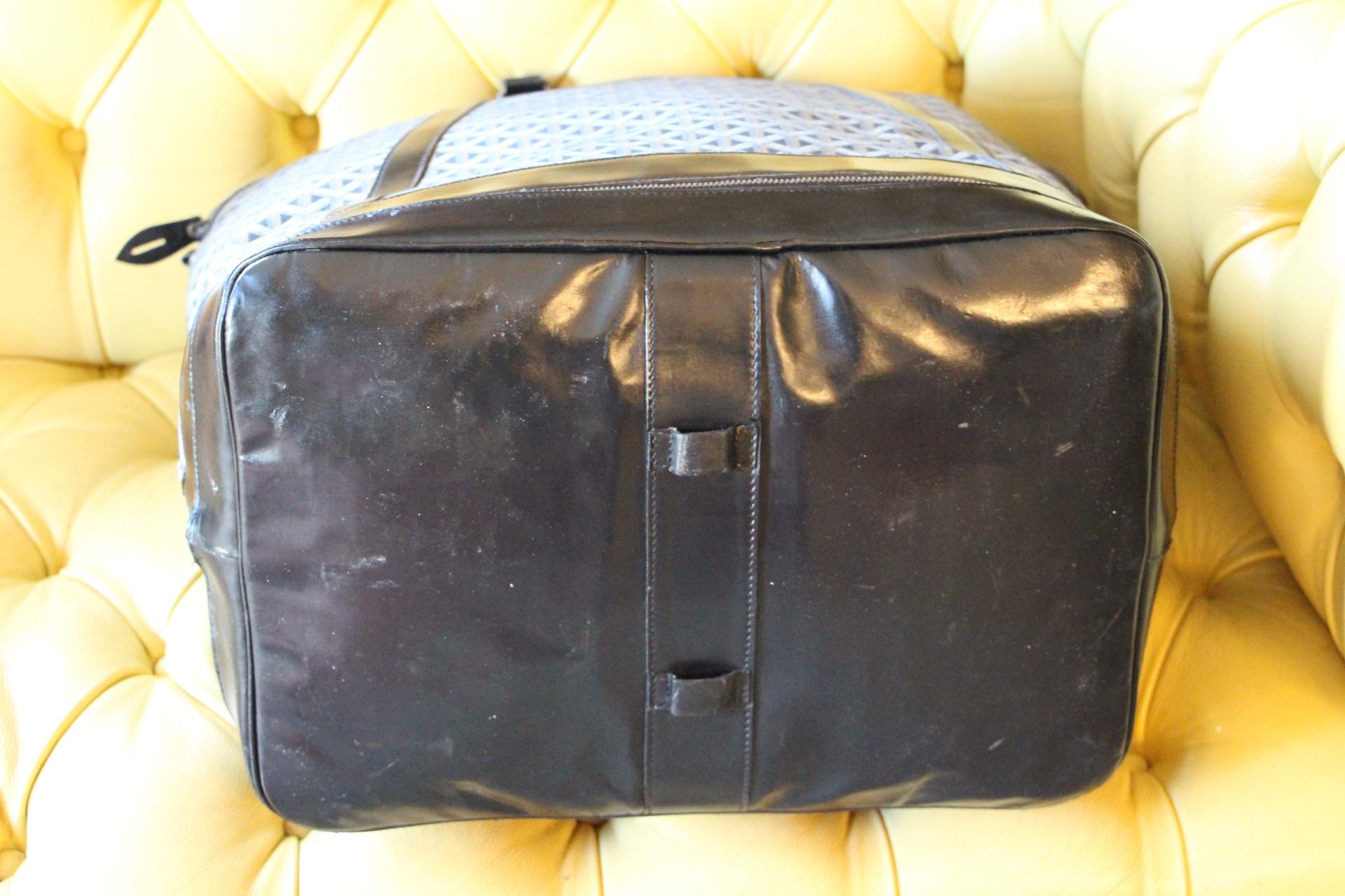 Gray Goyard Travel Bag, Vintage Oversized Goyard Travel Bag Tote