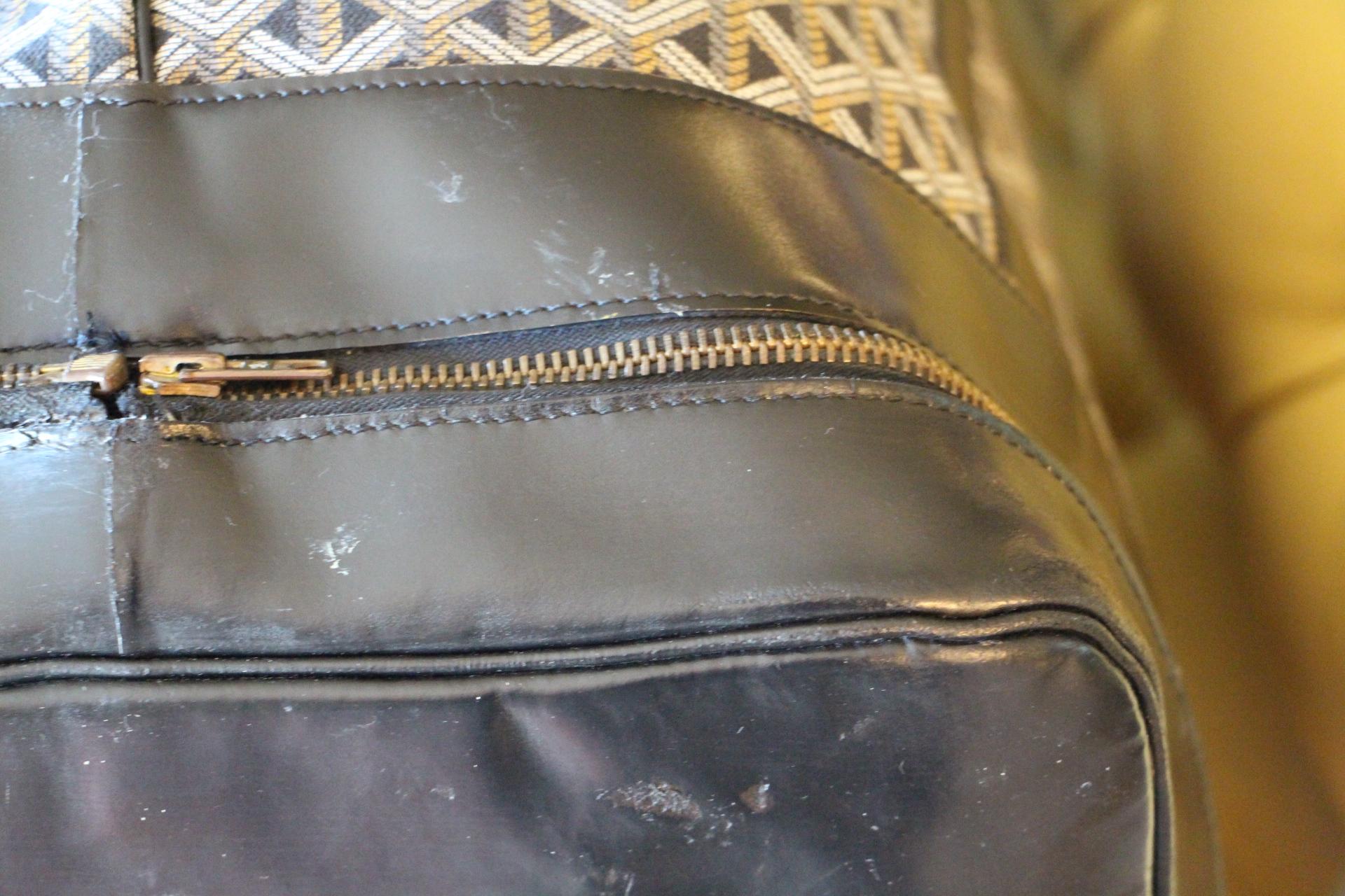 Women's or Men's Goyard Travel Bag, Vintage Oversized Goyard Travel Bag Tote
