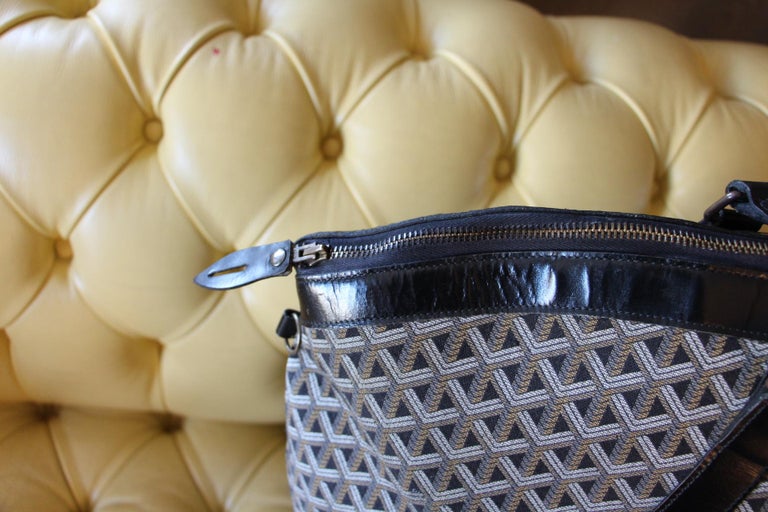 Goyard Travel Bag, Vintage Oversized Goyard Travel Bag Tote For Sale at
