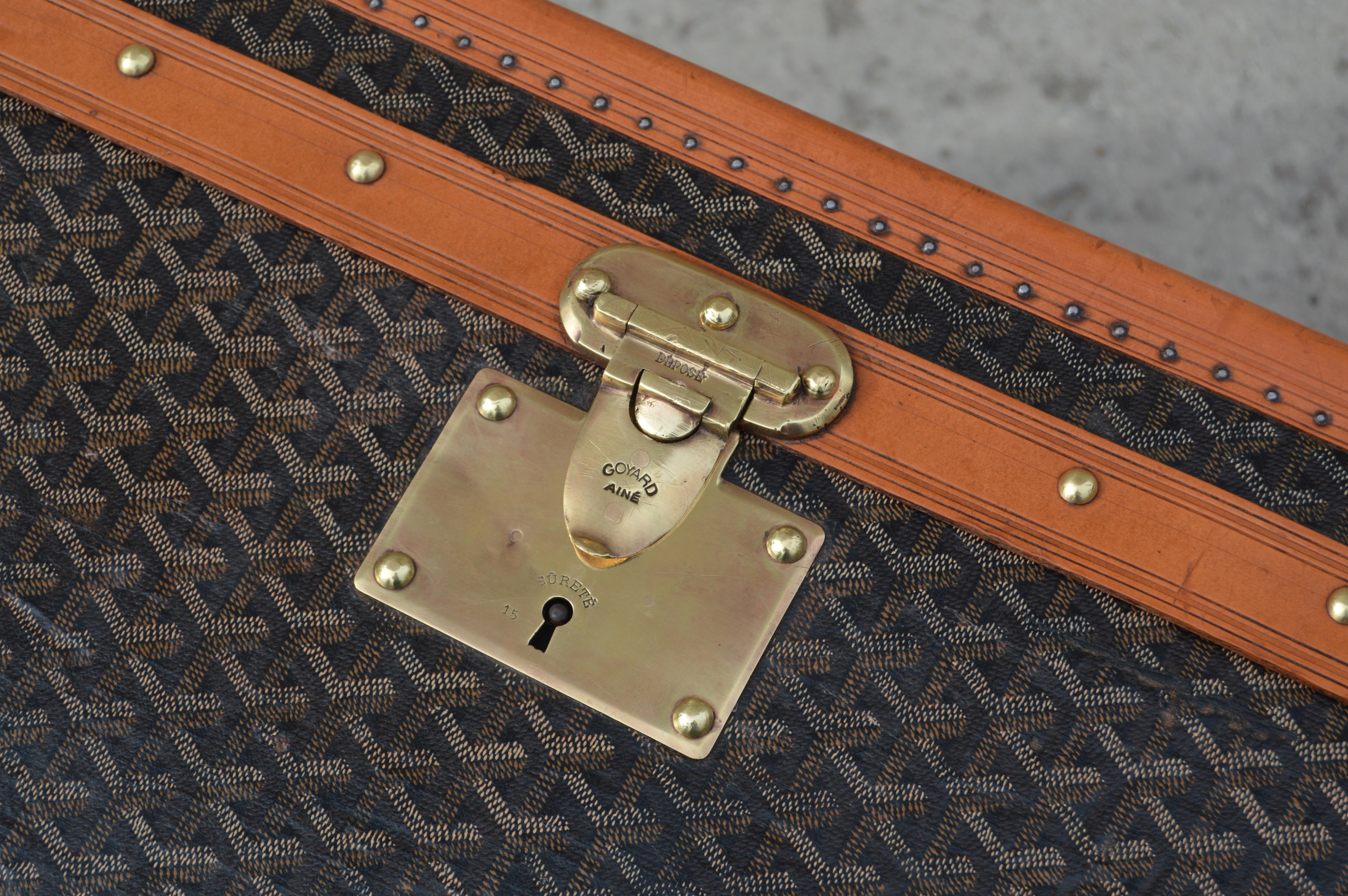 Goyard travel trunk circa. 1910 For Sale 5