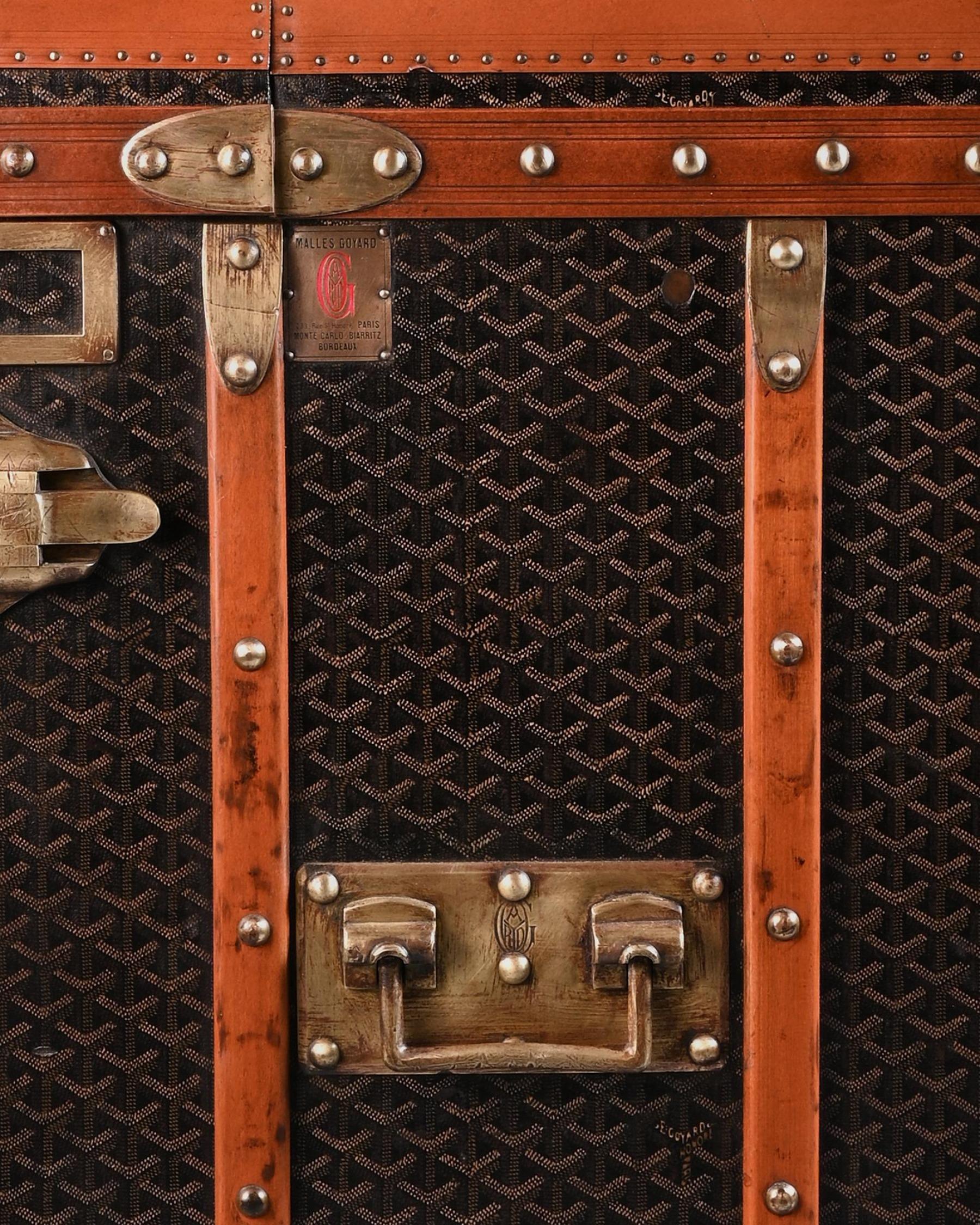 Baule Goyard Un raro baule a vapore o guardaroba dei primi del Novecento di Goyard in vendita 4